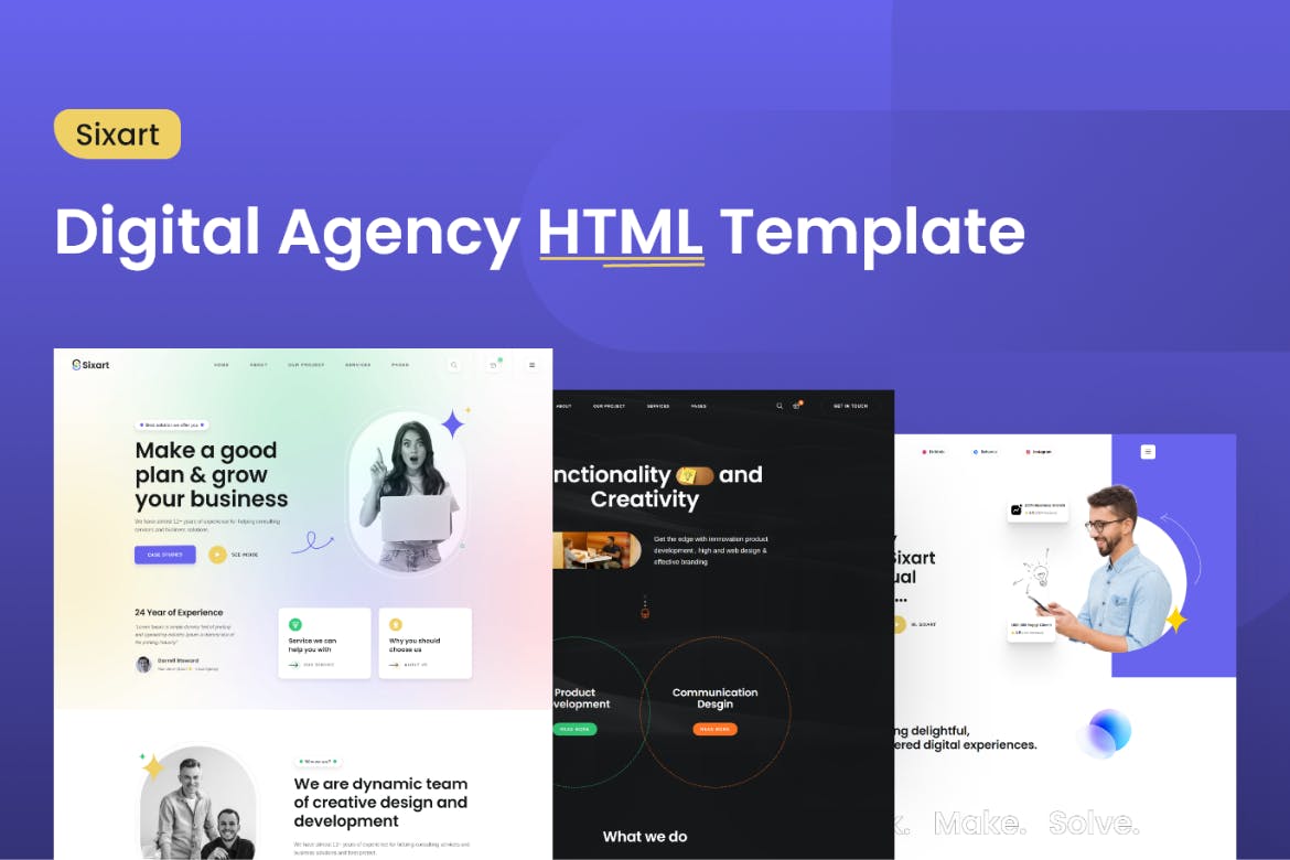 Sixart – Digital Agency HTML Template