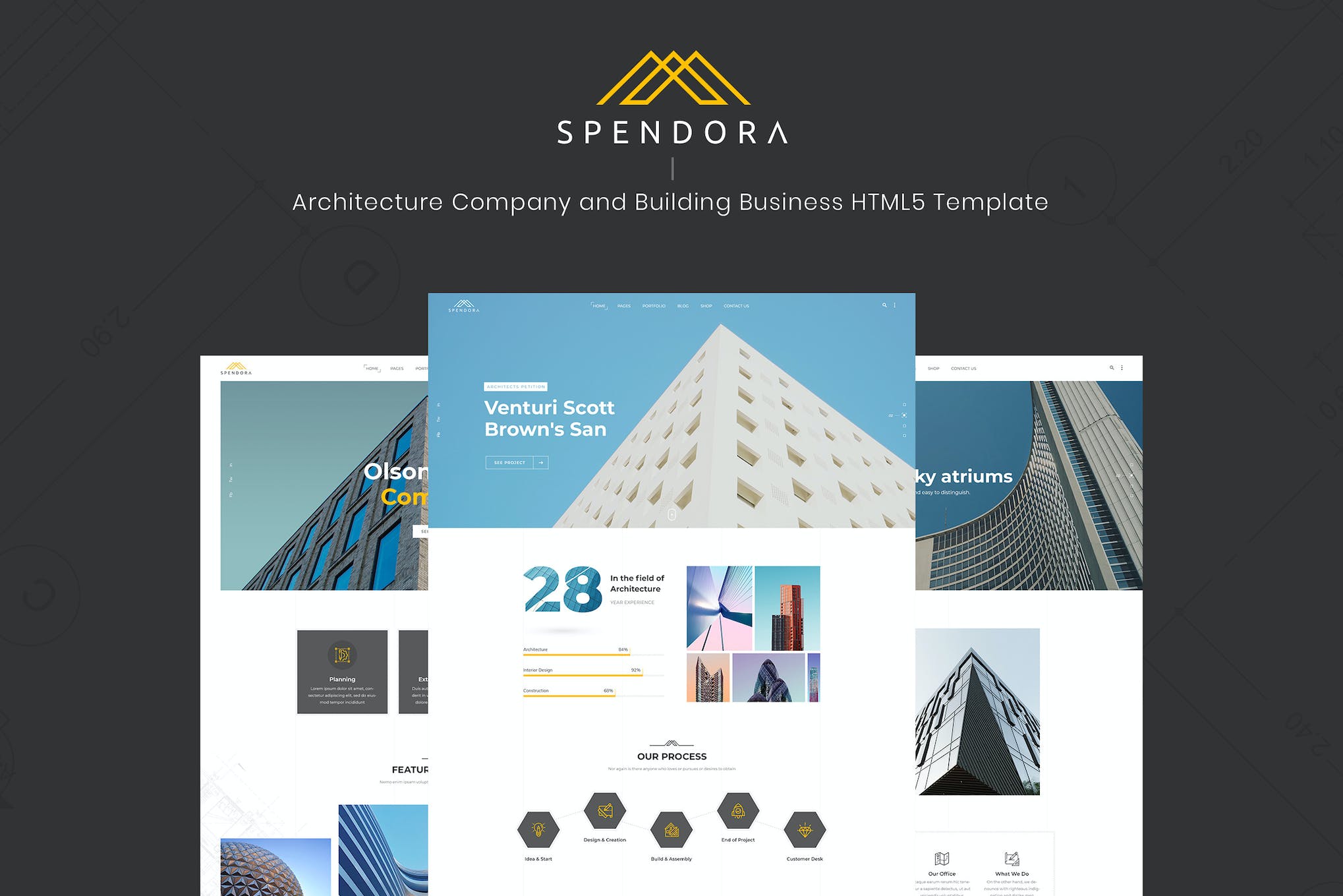 Spendora – Architecture and Building HTML Template