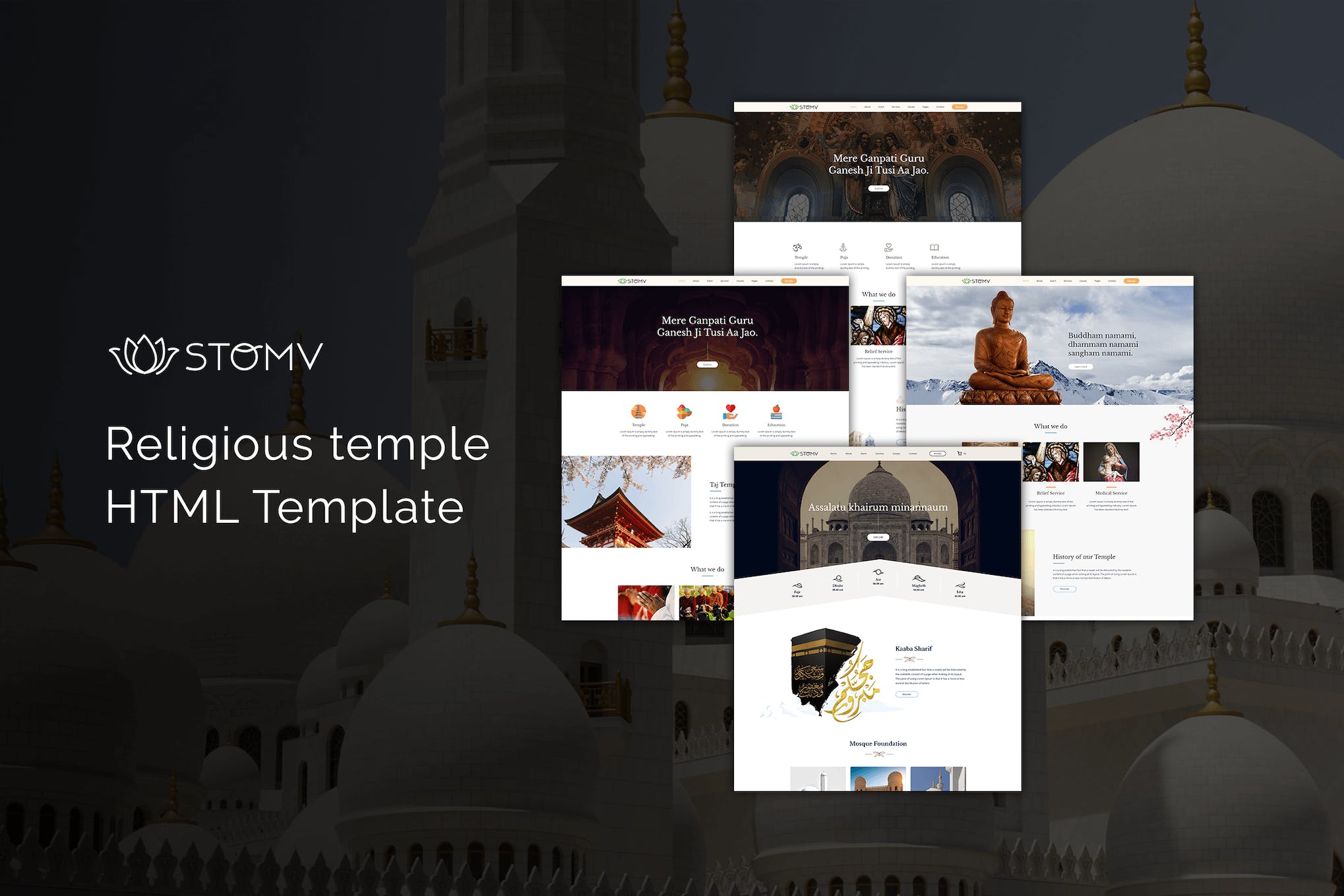 Stomv – Religious temple HTML Template