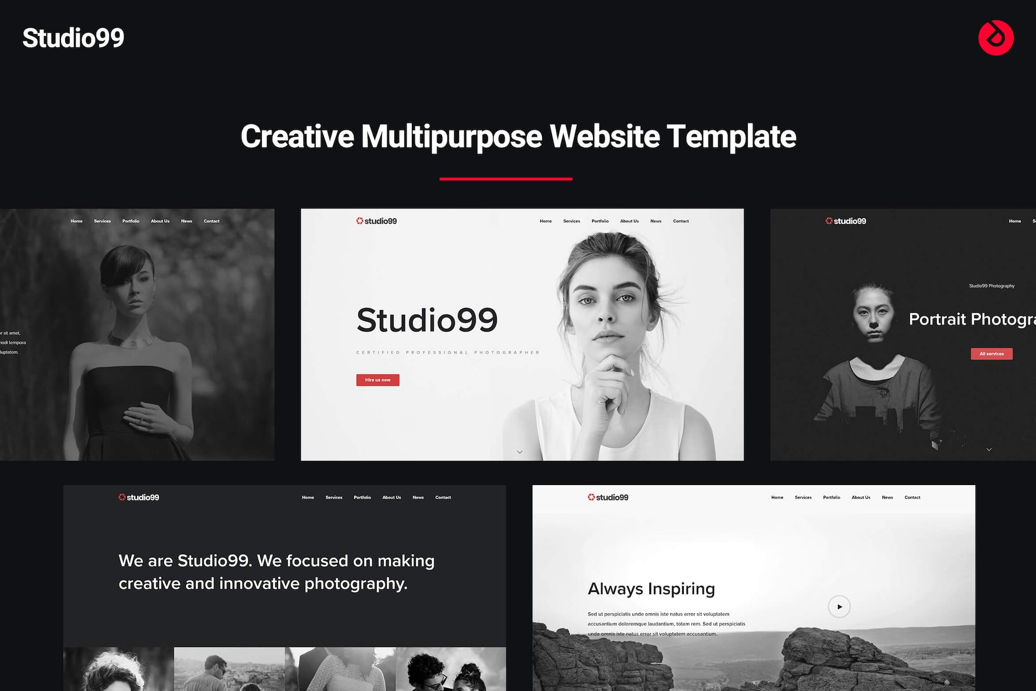 Studio99 – Bootstrap Portfolio Web Template