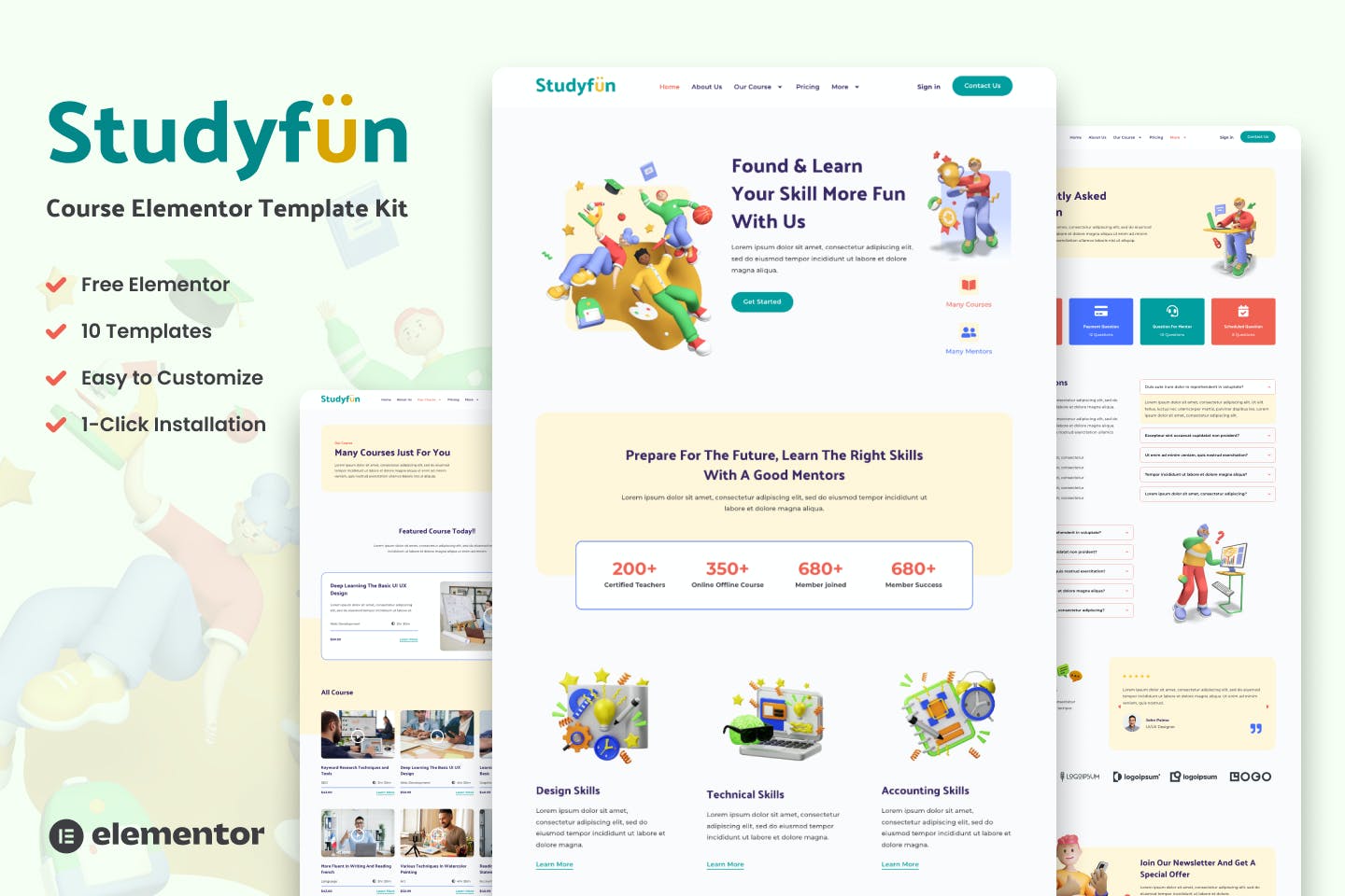 Studyfun – Course Elementor Template Kit