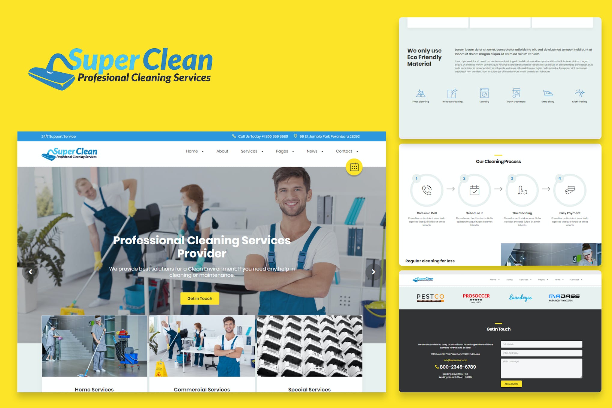 Super Clean – Cleaning Services HTML Template