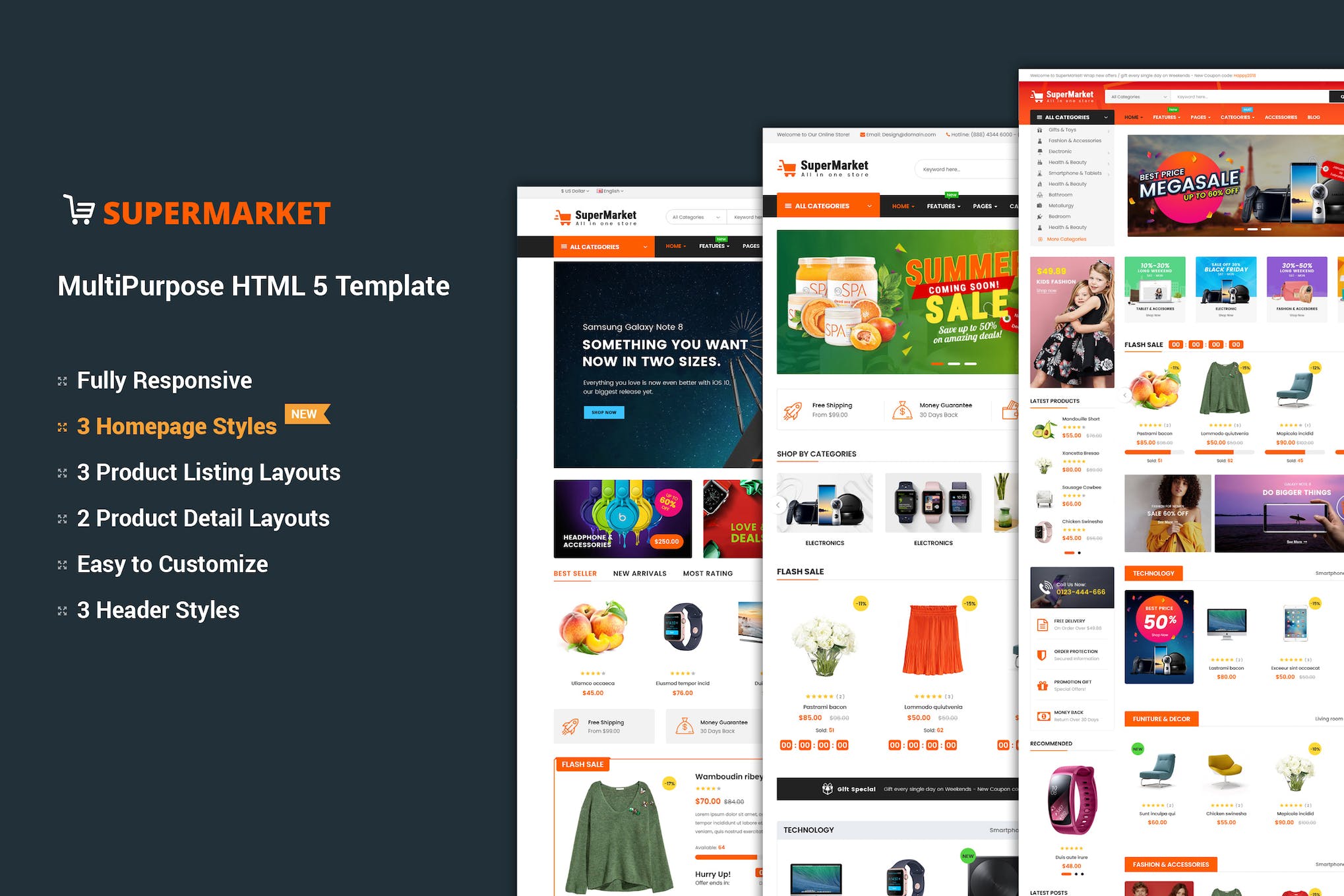 Supermarket – MultiPurpose HTML 5 Template