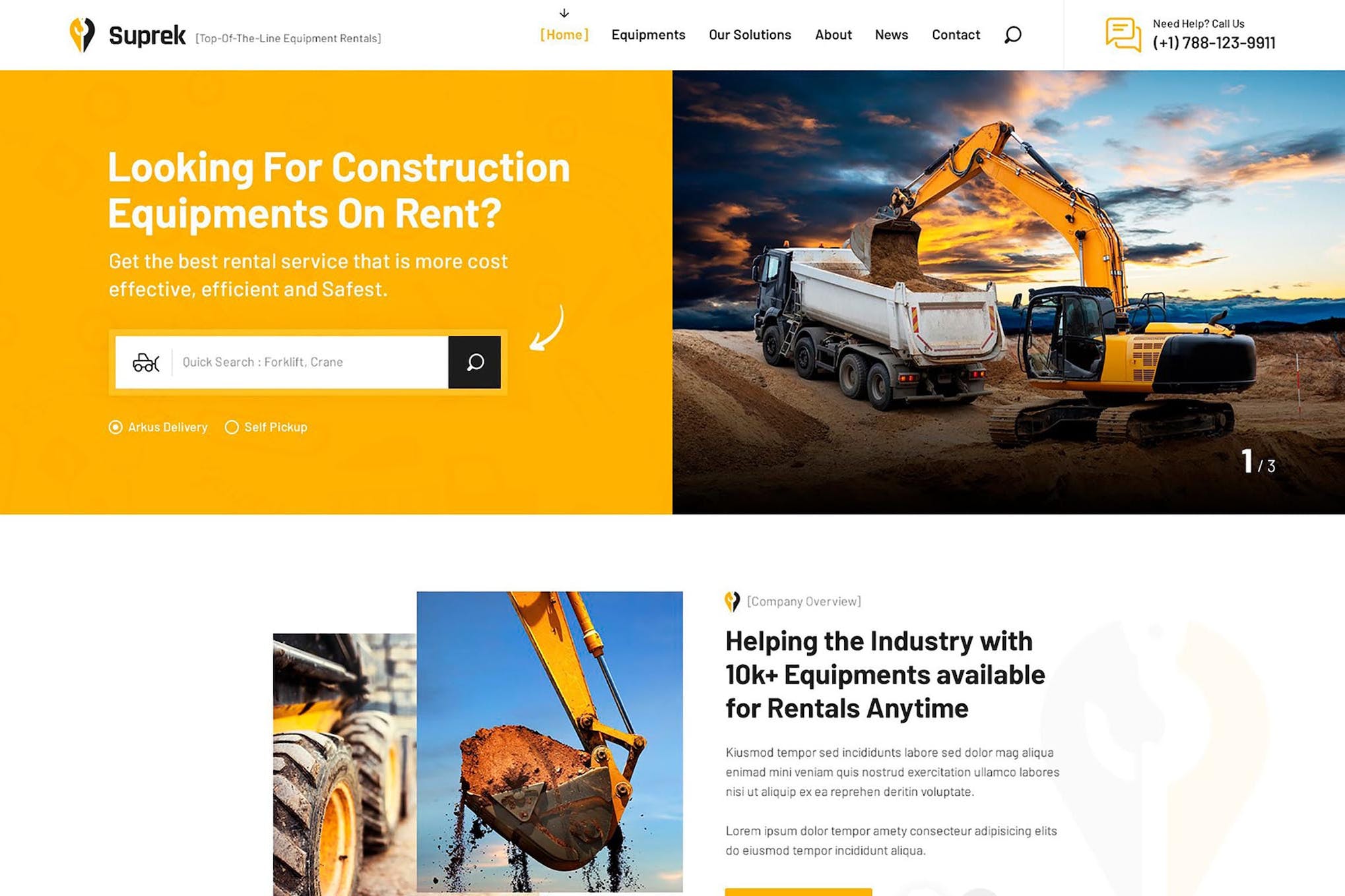 Suprek – construction equipment HTML