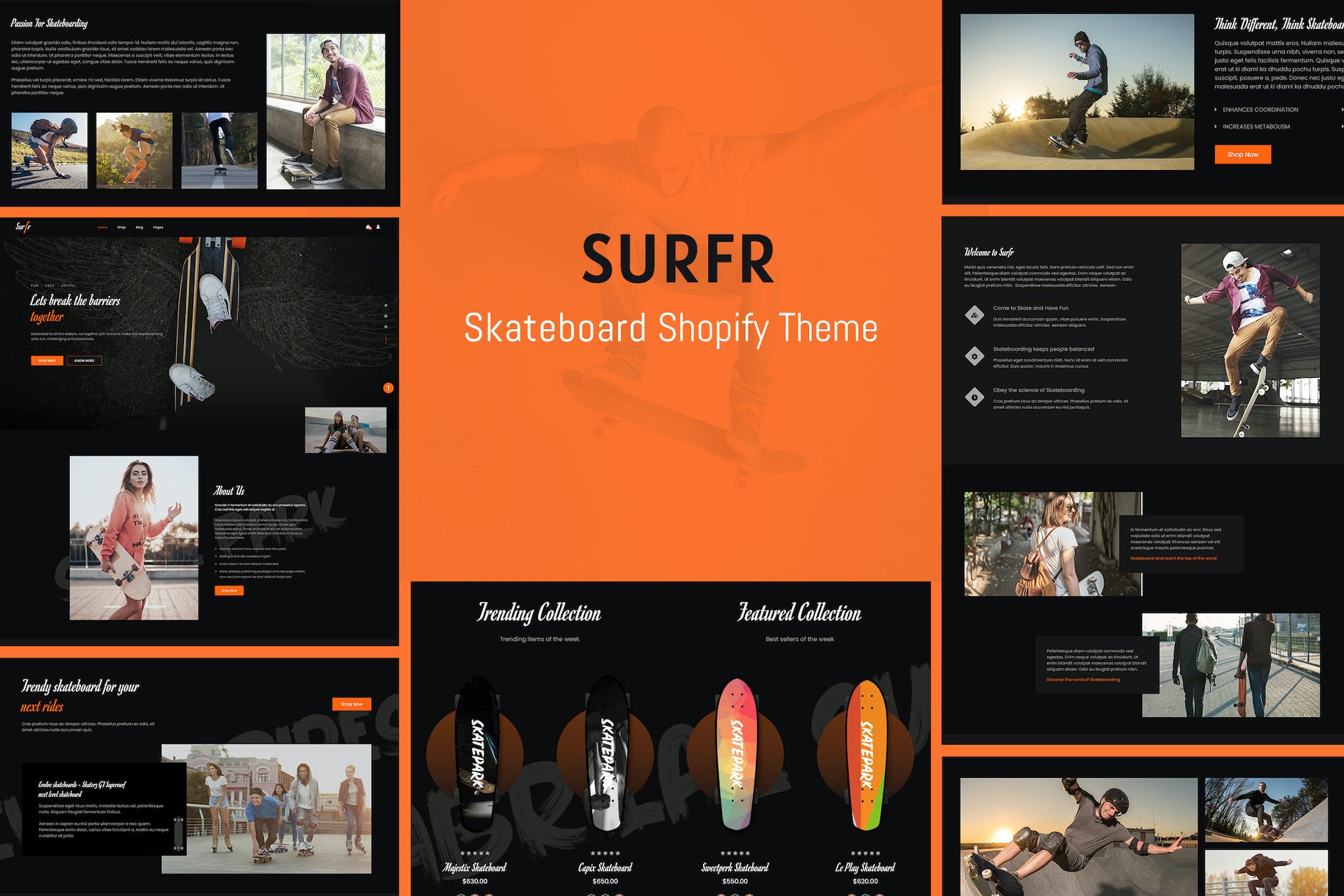 Surfr – Skateboard Single Product Shopify Theme