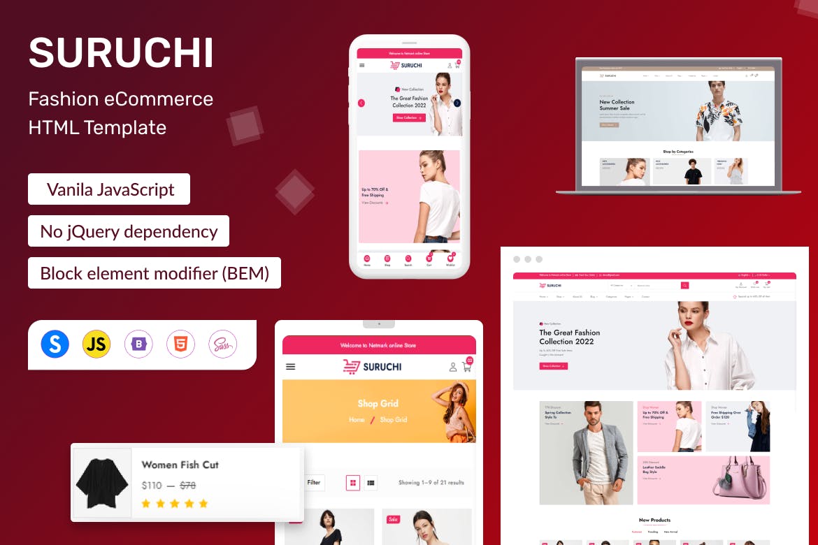 Suruchi – Fashion eCommerce HTML Template