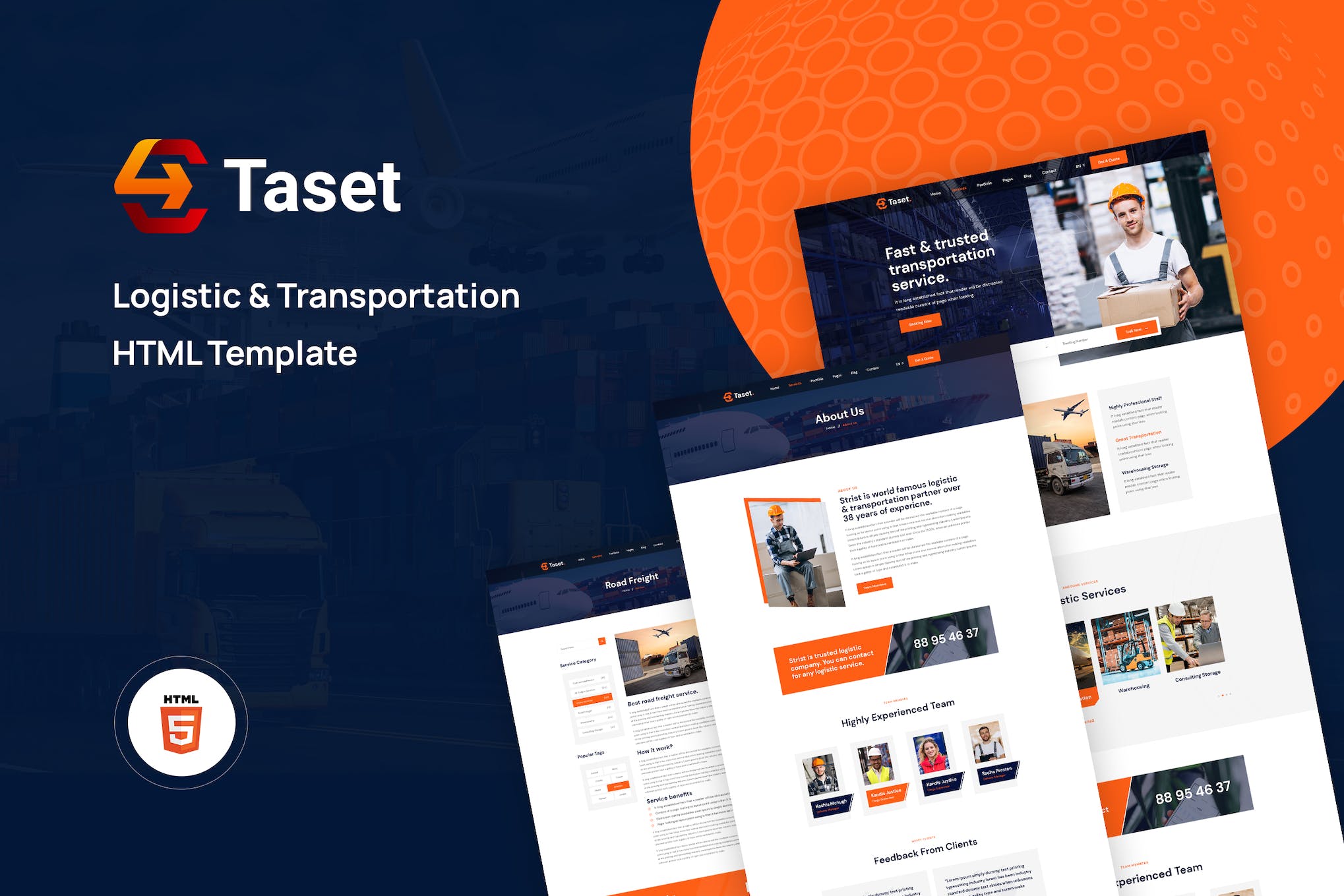 Taset – Logistic & Transportation HTML Template