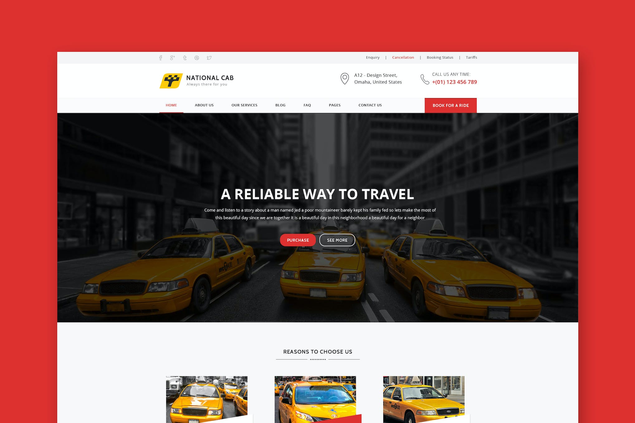 TaxiCab – Taxi Company HTML Template