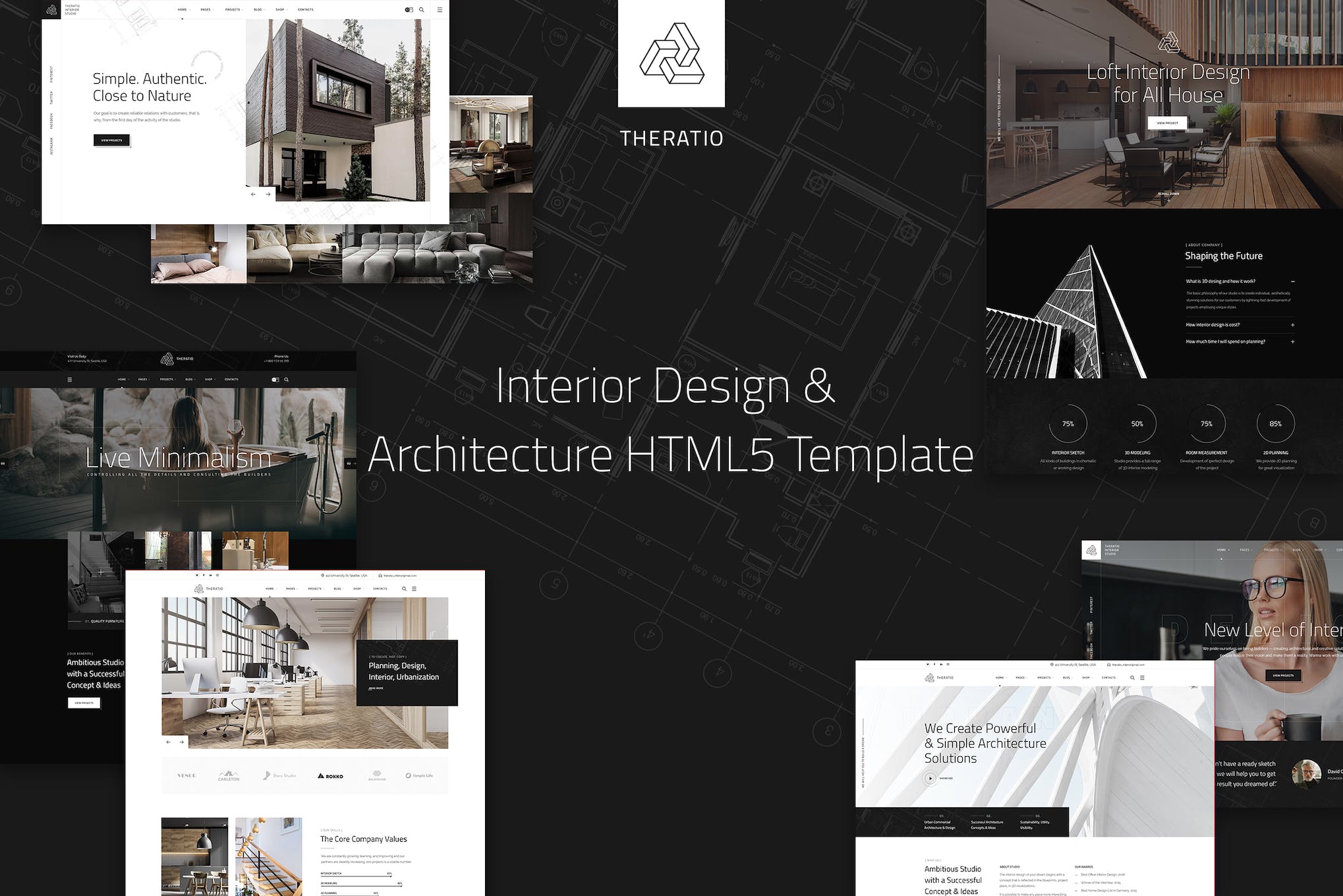 Theratio – Interior Design & Architecture HTML5