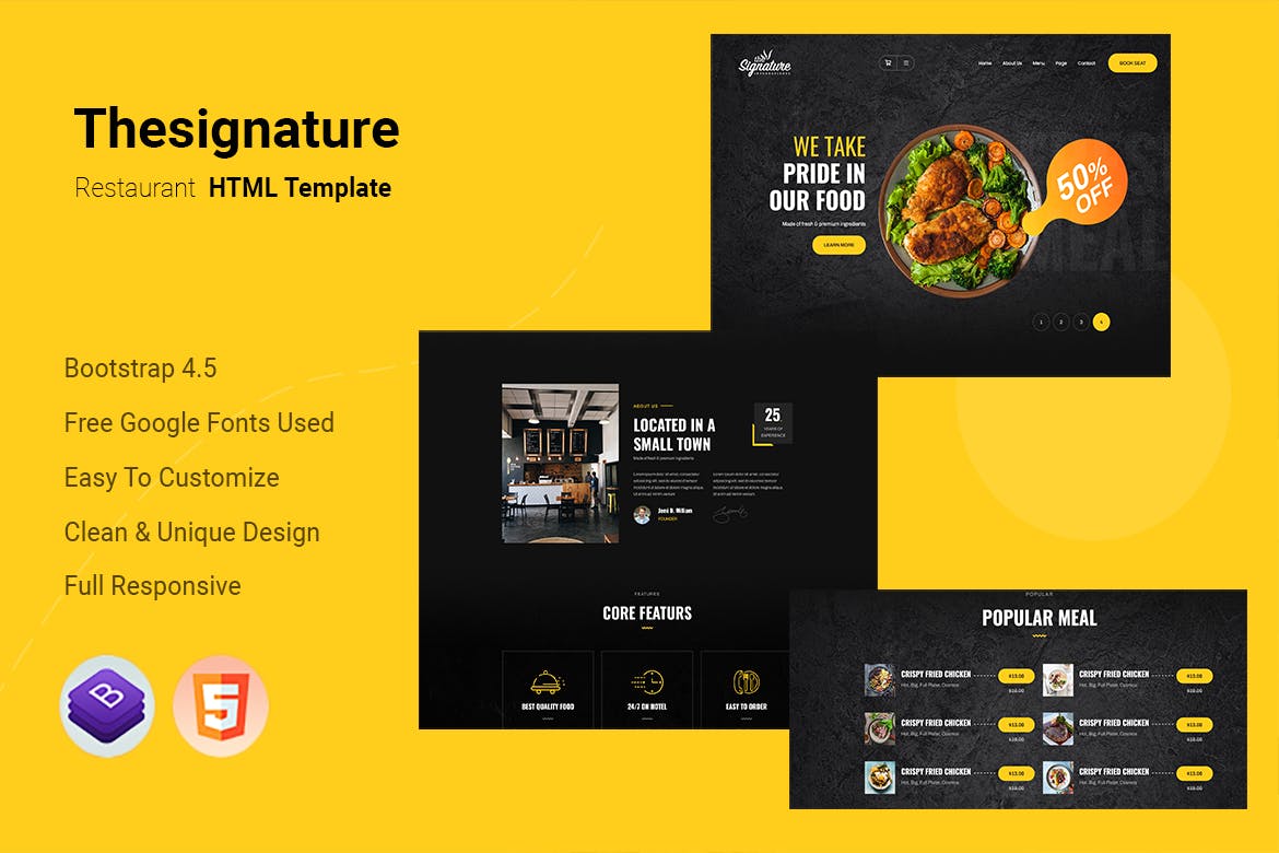 Thesignature – Restaurant HTML Template