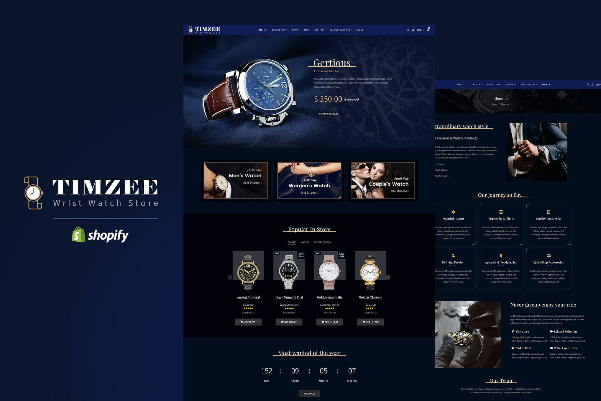 Timzee | Shopify Watch Store & Digital Clock Theme