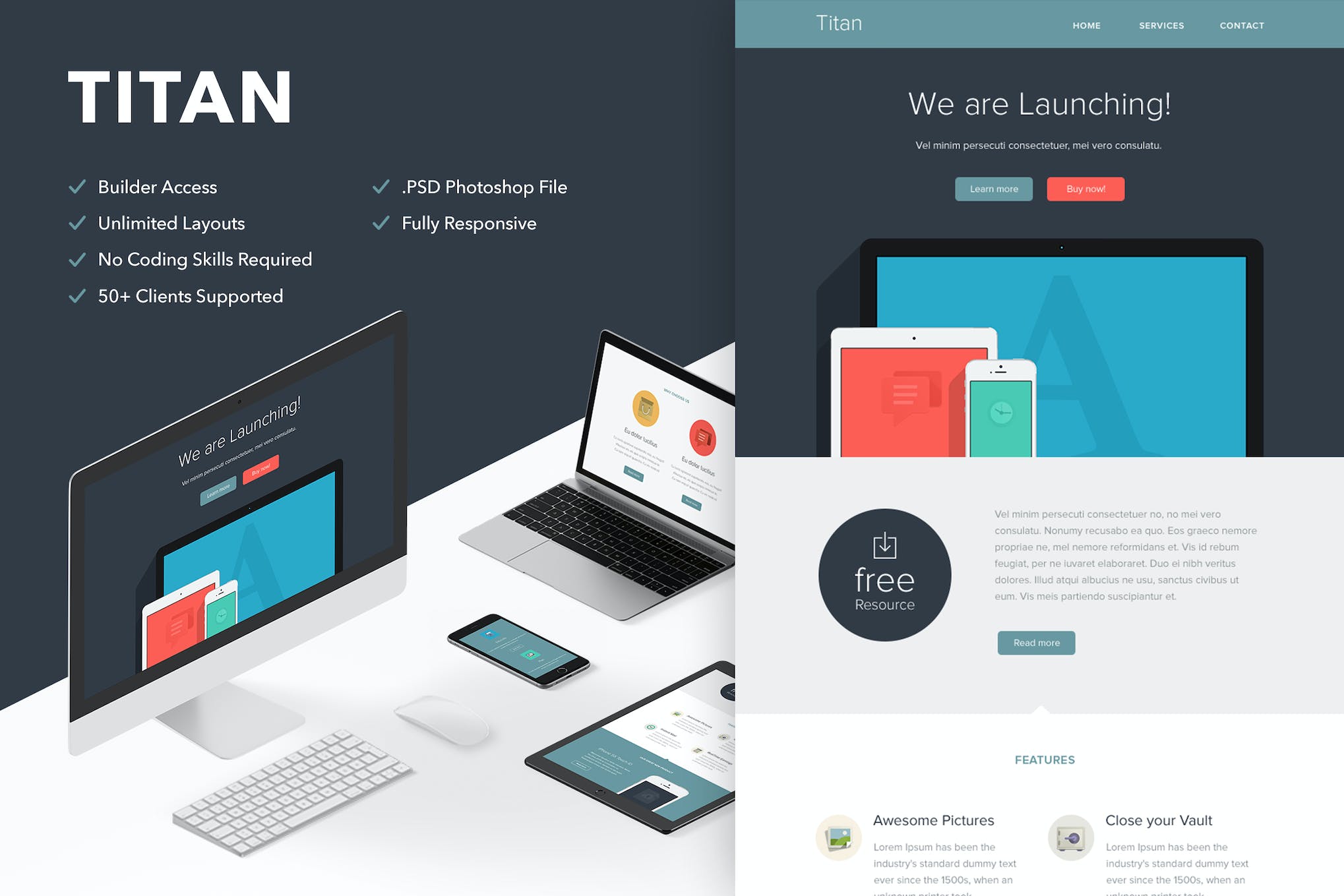 Titan – Responsive Email + Themebuilder Access