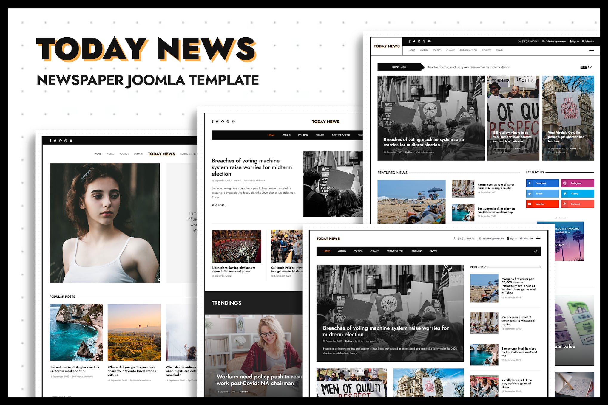 Today News – Newspaper & Magazine Joomla Template