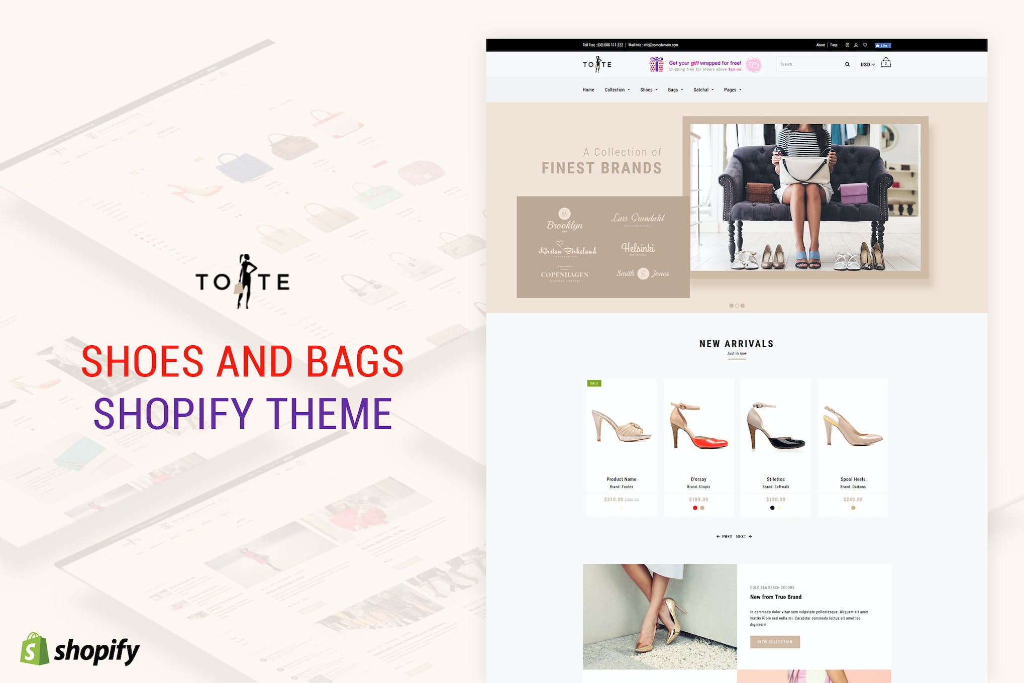 Tote | Shoes and Bags Shopify theme