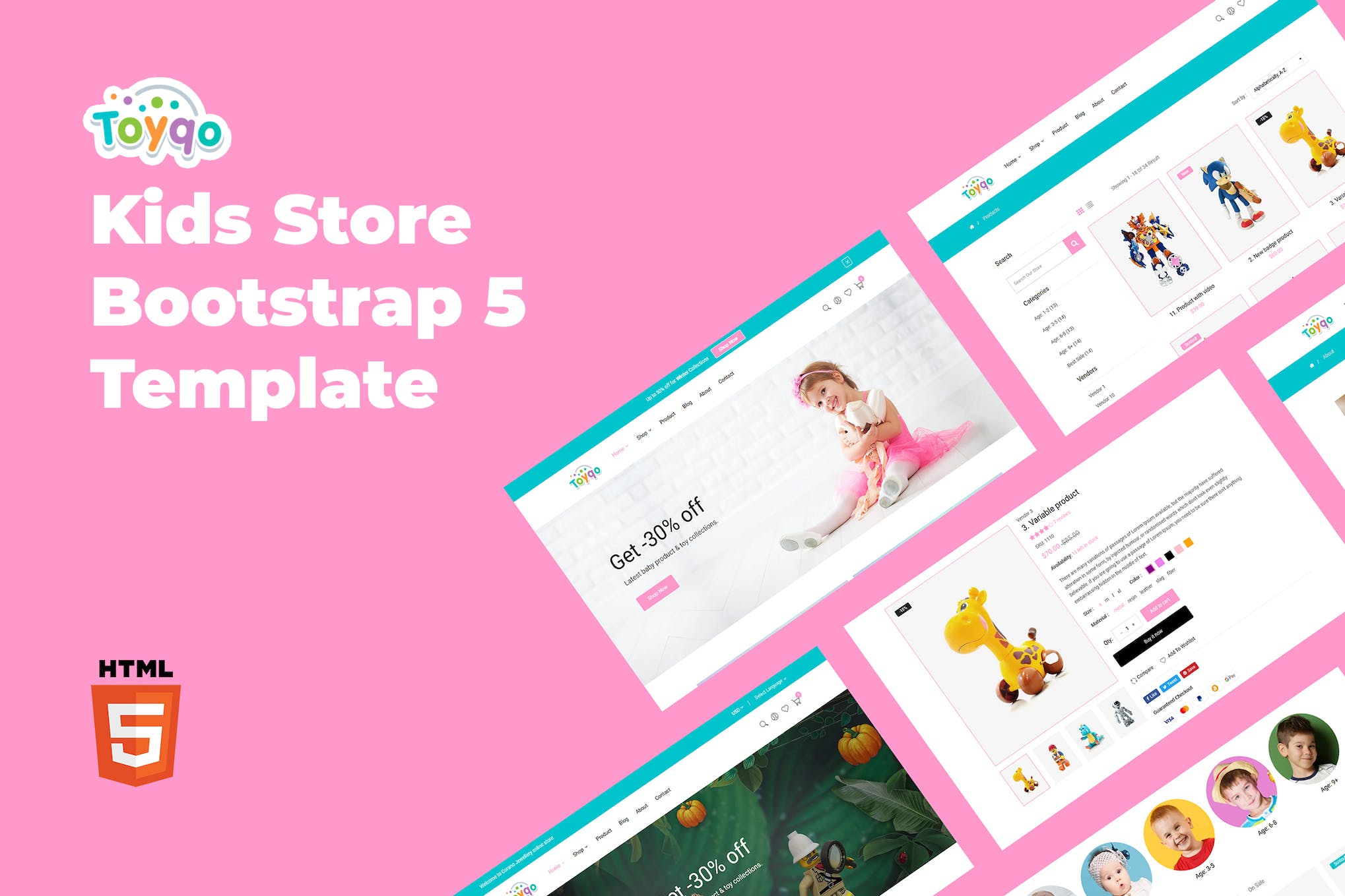 Toyqo – Kids Store Bootstrap 5 Template