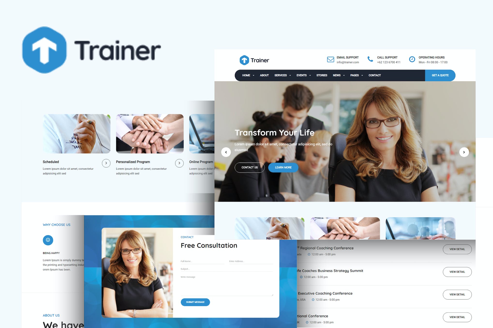 Trainer – Mentor and Coach HTML Template