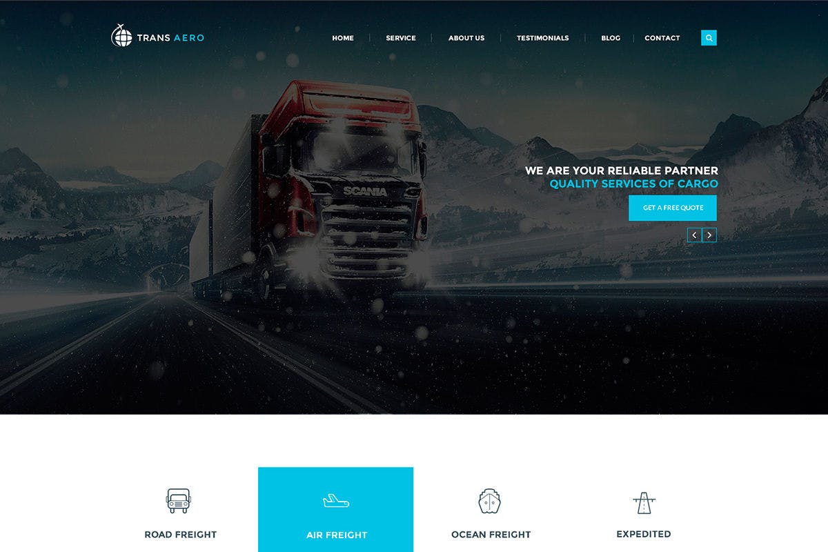 TransAero – Transport & Logistics HTML Template