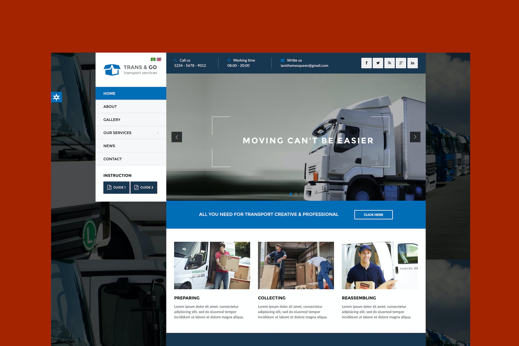 TransGo – Transport & Logistics Joomla Template