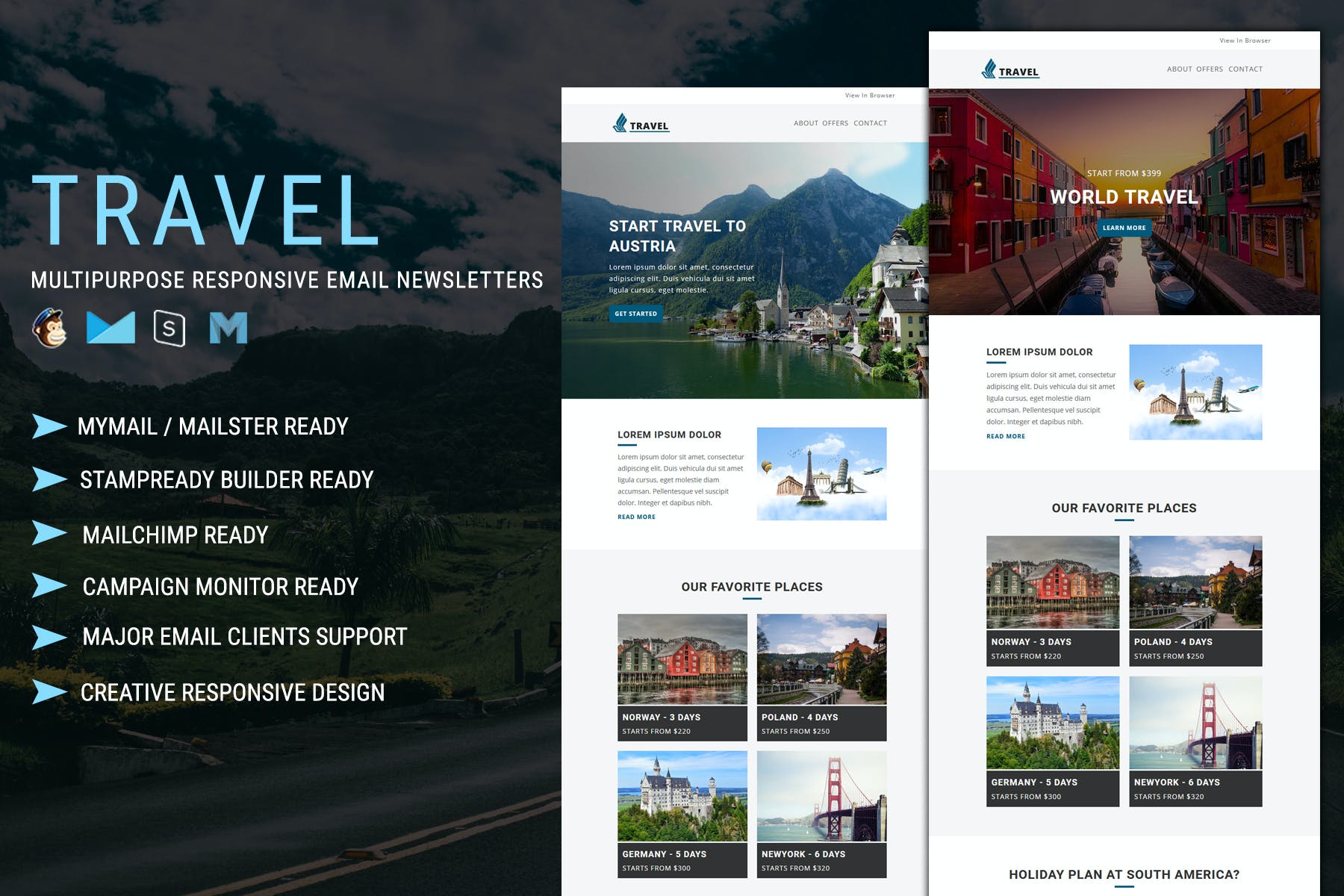 Travel – Multipurpose Responsive Email Template