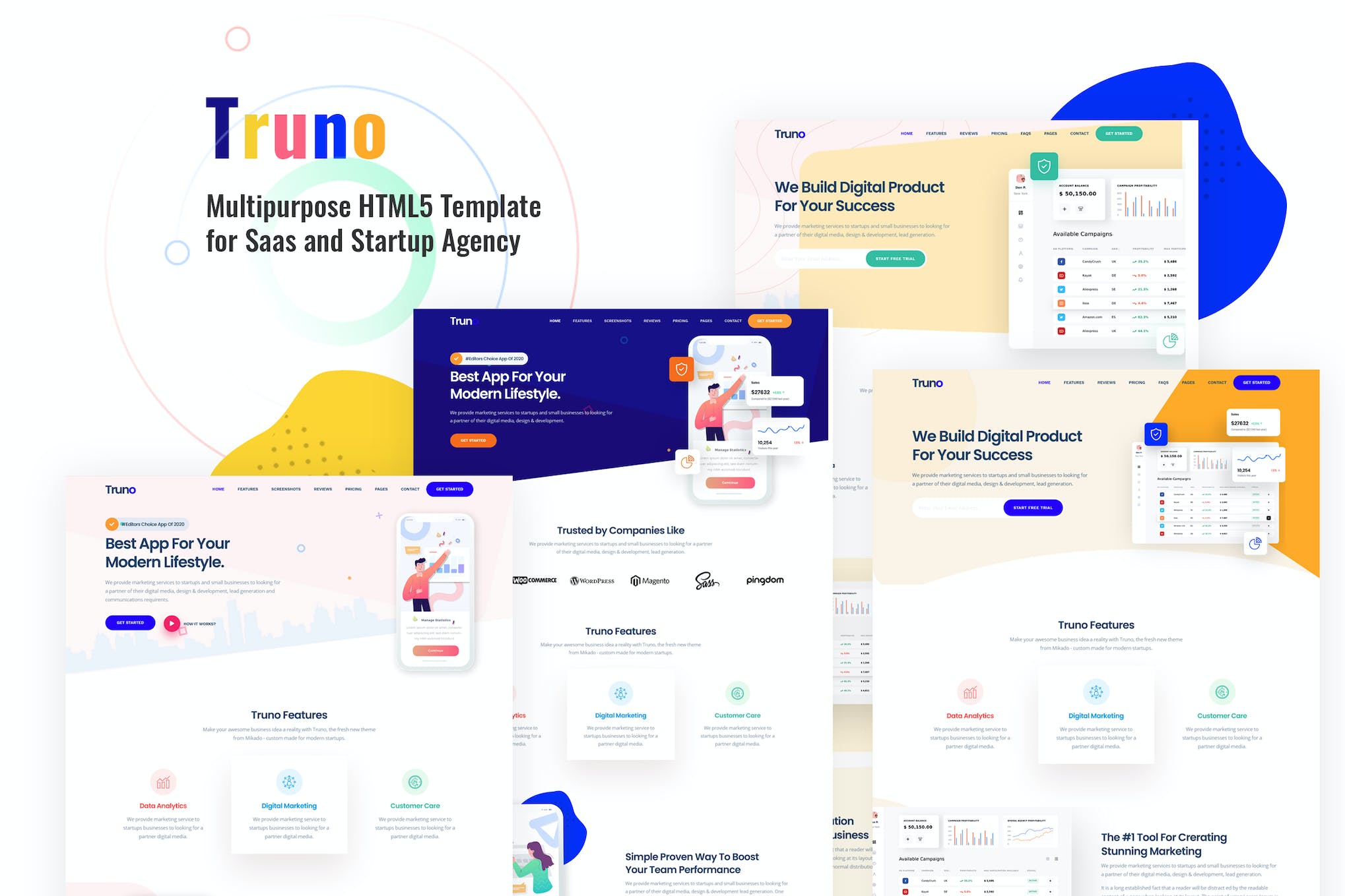 Truno – Saas and Startup Agency HTML5 Template