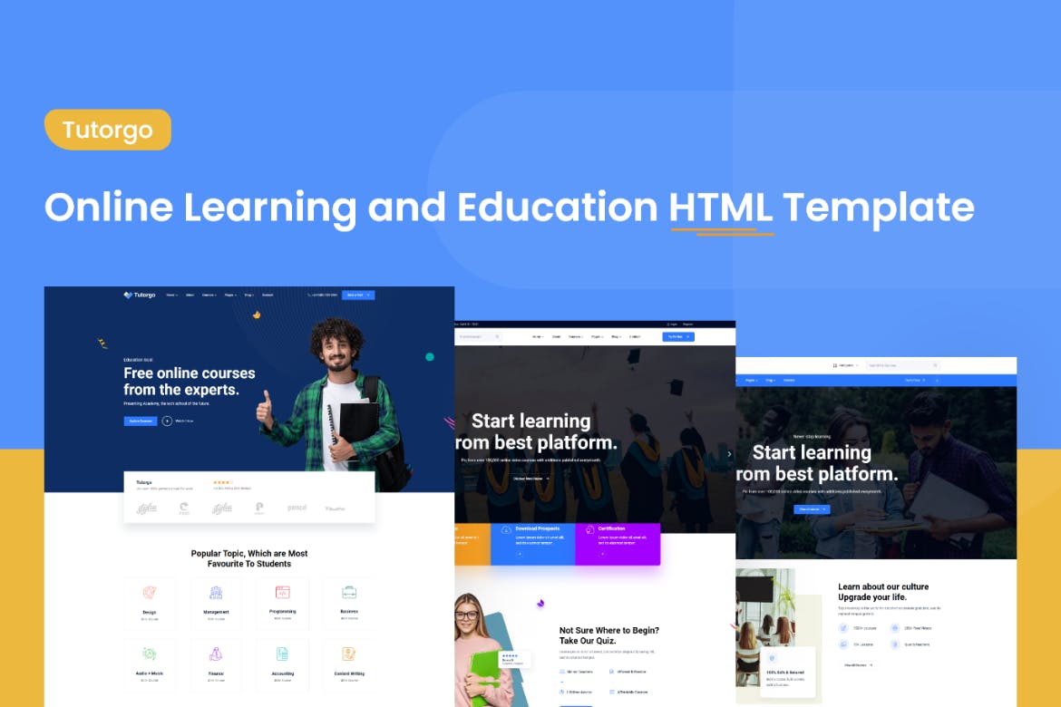 Tutorgo – Online Learning Education HTML Template