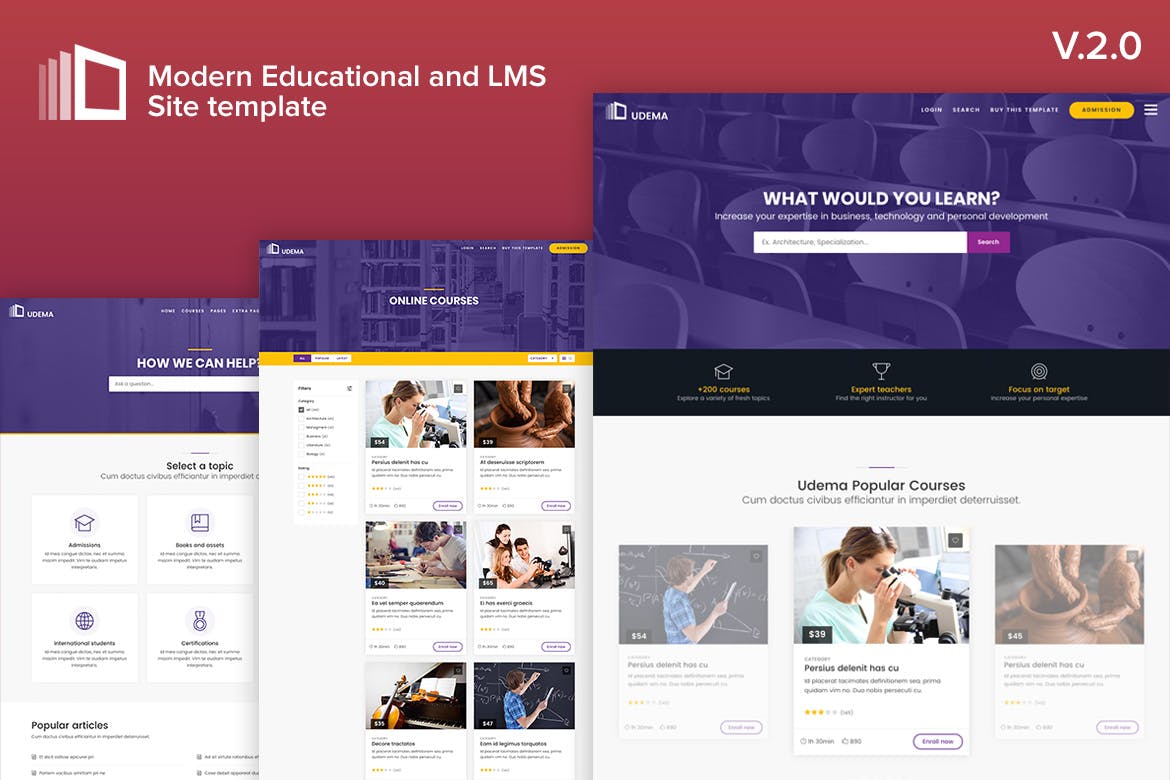 Udema – Modern Educational Site Template