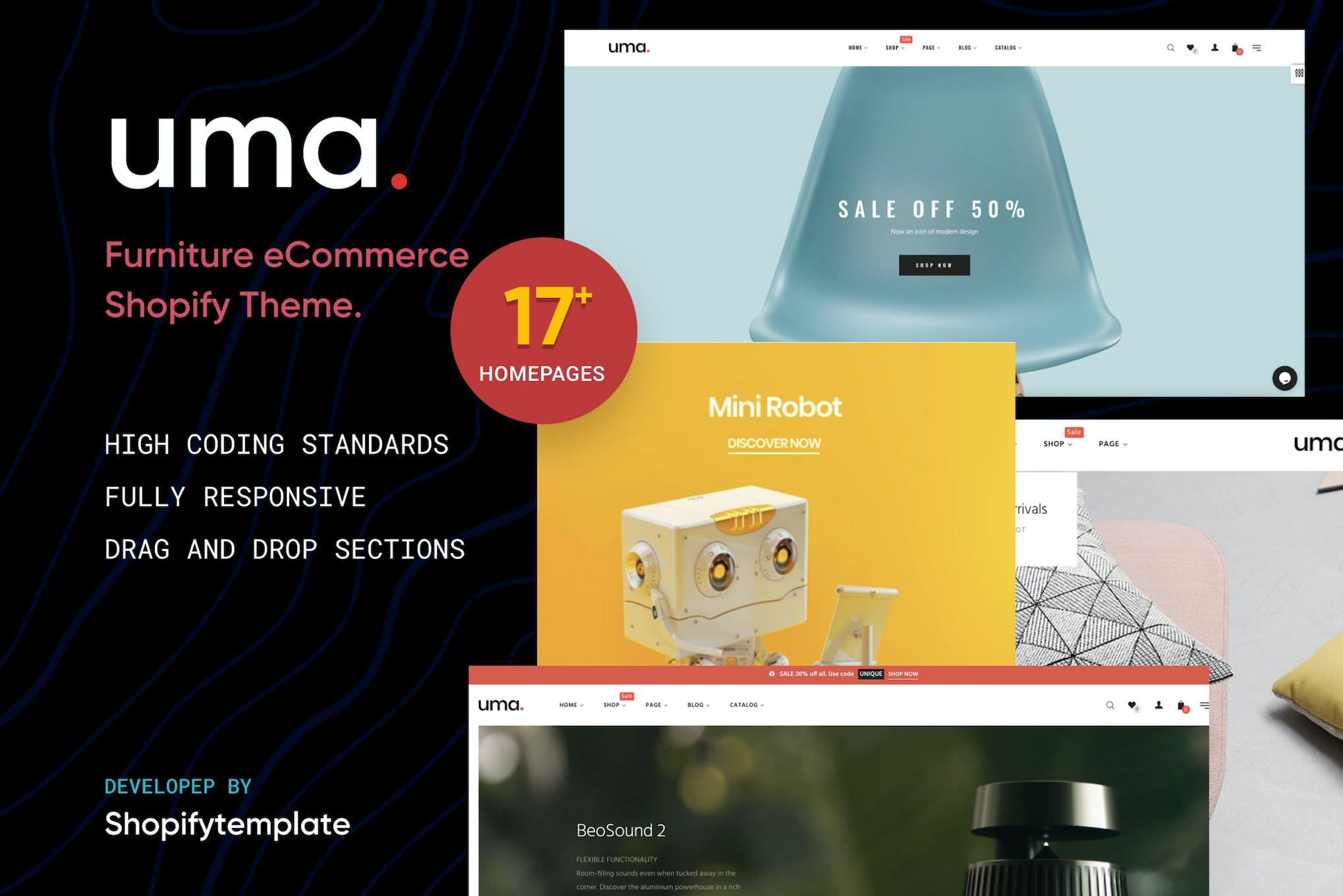 Uma – Minimal Clean Multiple Shopify Theme