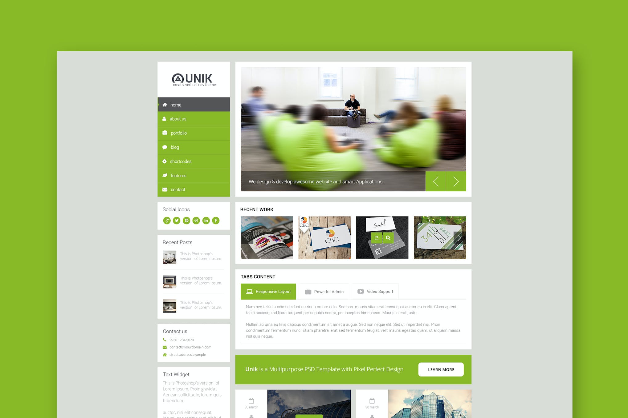 Unik – Ultimate HTML5 Template