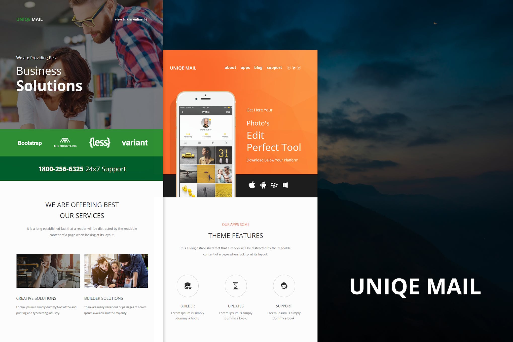 Uniqe Mail – Responsive E-mail Templates