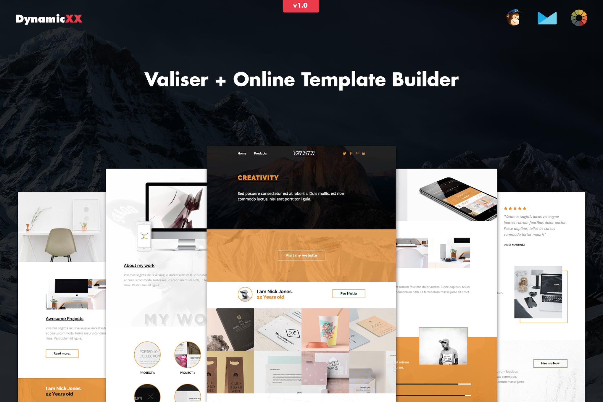 Valiser – Responsive Portfolio / Creative Email