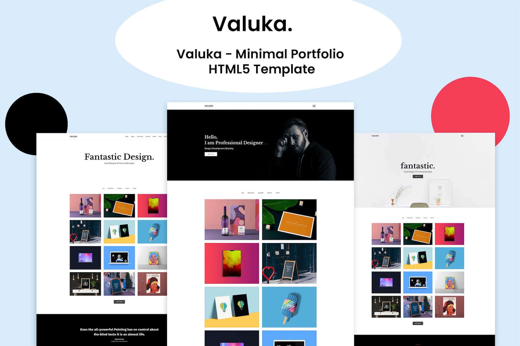 Valuka – Minimal Portfolio HTML5 Template