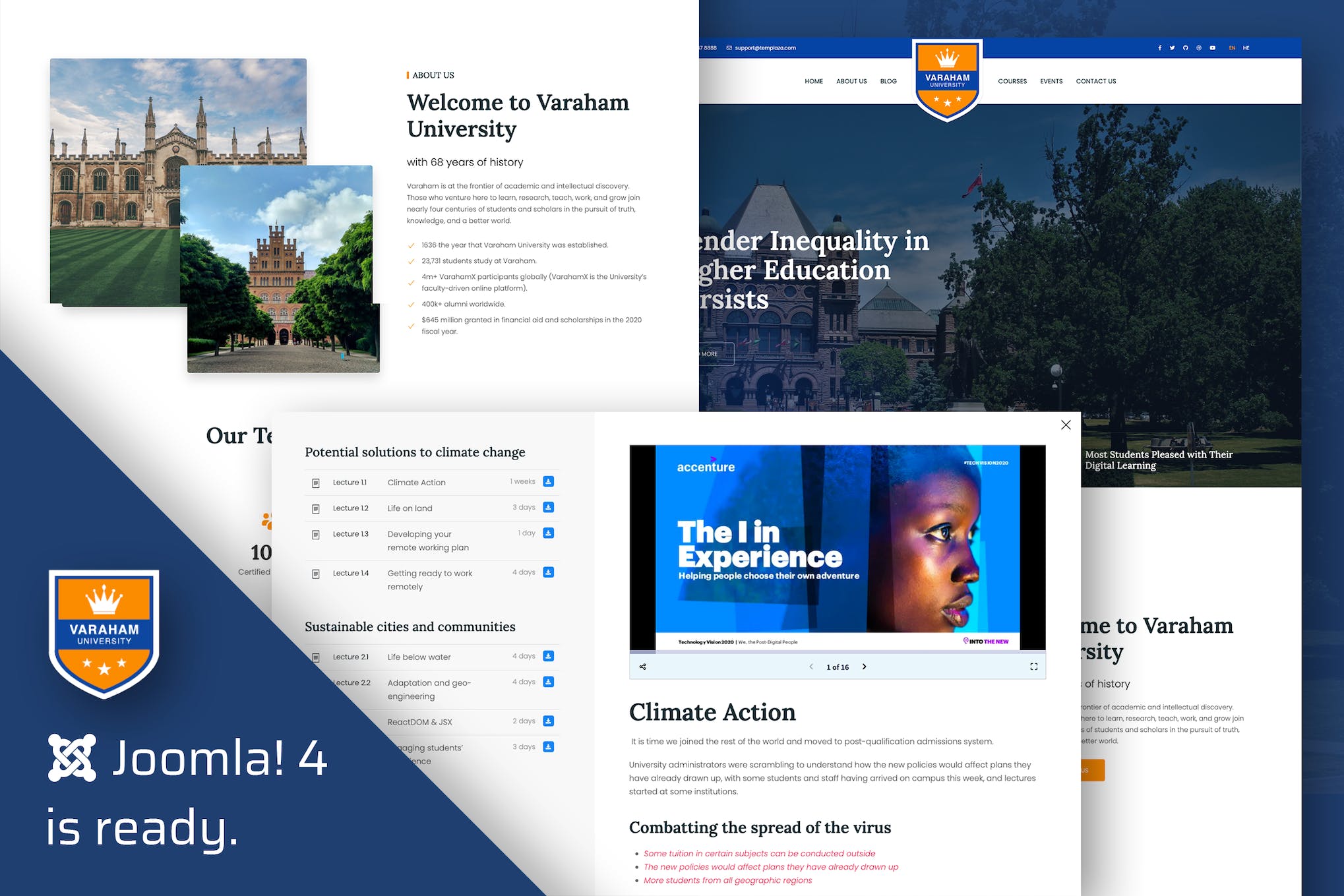 Varaham – Education University Joomla 4 Template