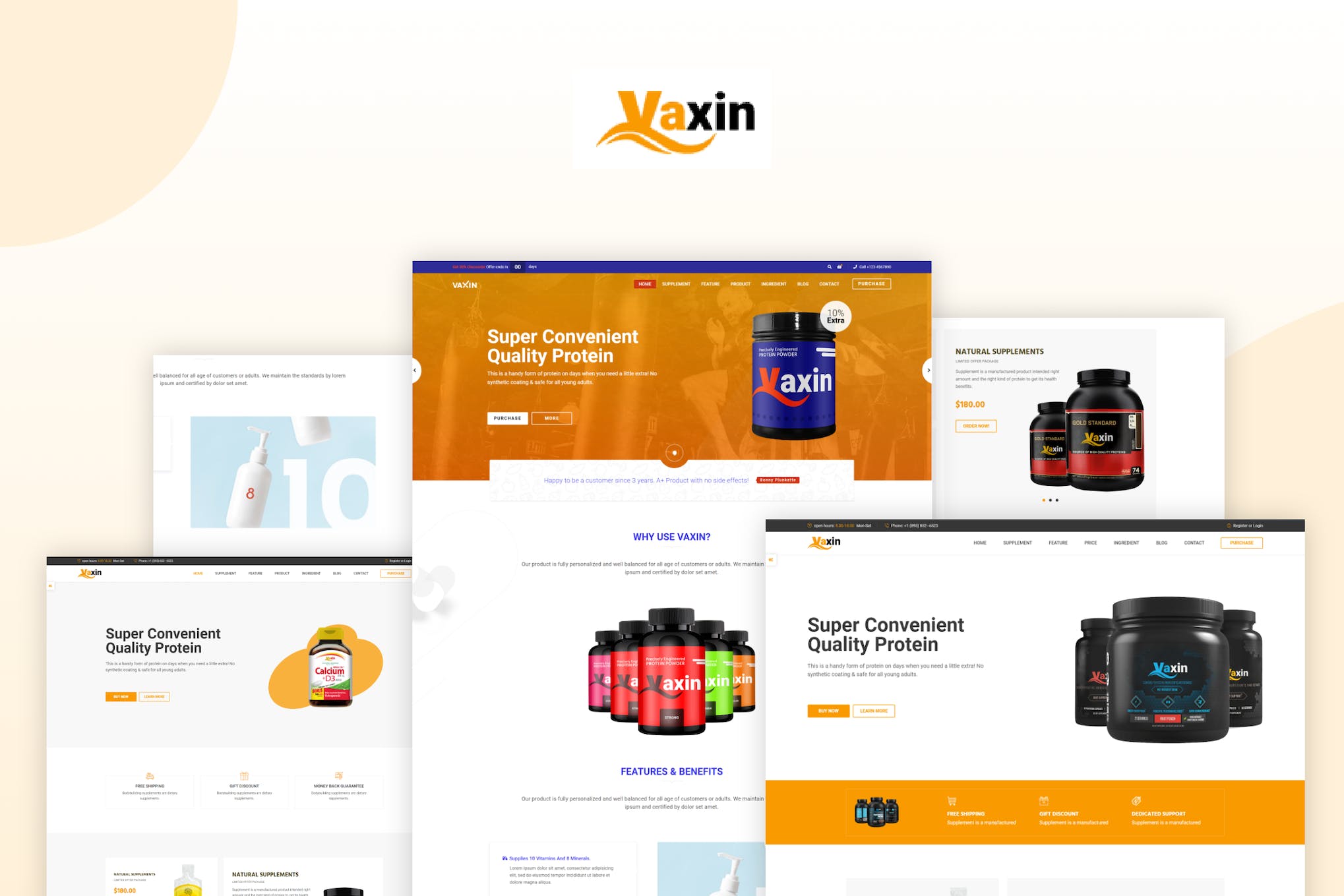 VAXIN – Health Supplement Medicine HTML Template