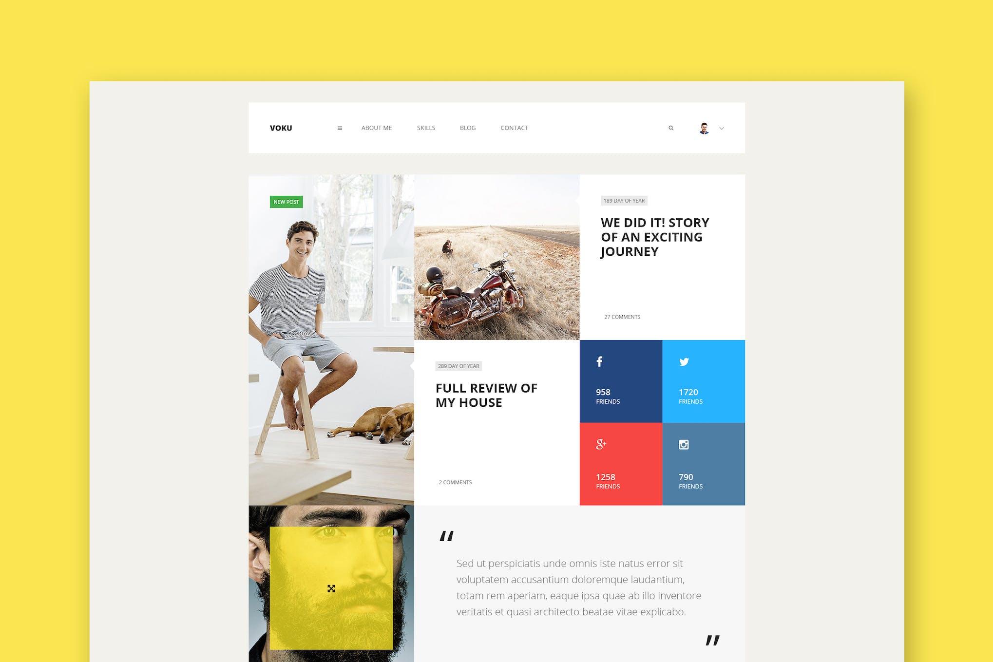 Voku – Minimal Portfolio and Blog HTML Template