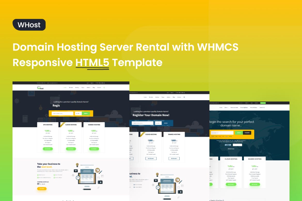 WHost-Domain Hosting Server Rental with WHMCS