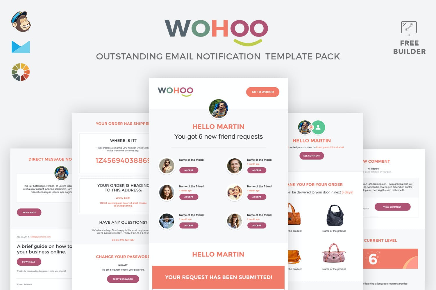 WOHOO – Beautiful Email Notifications Template