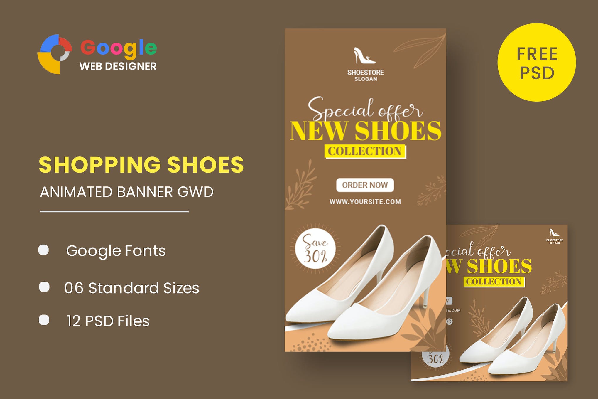 Women’s Shoes HTML5 Banner Ads GWD