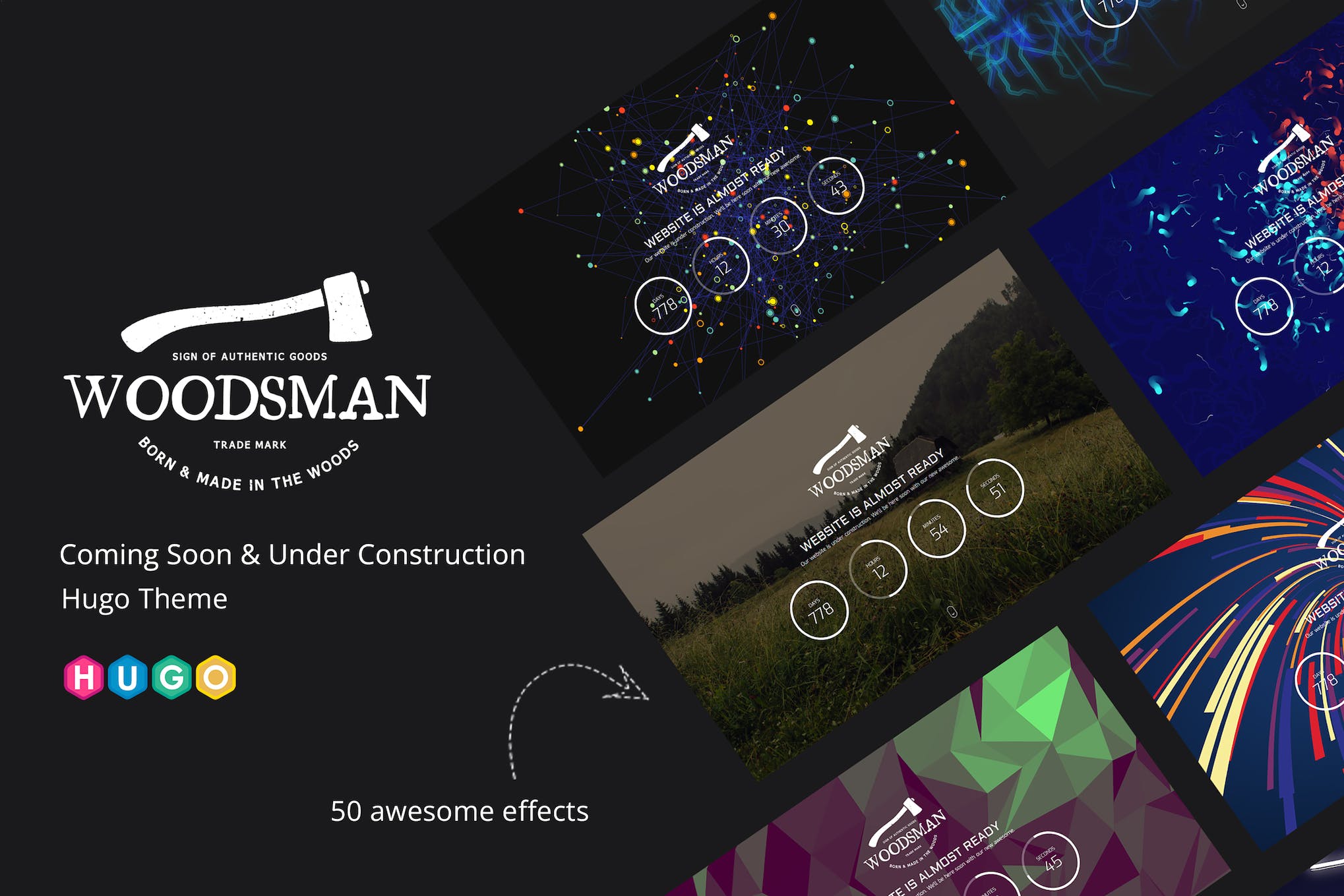 Woodsman – Coming Soon Hugo Theme