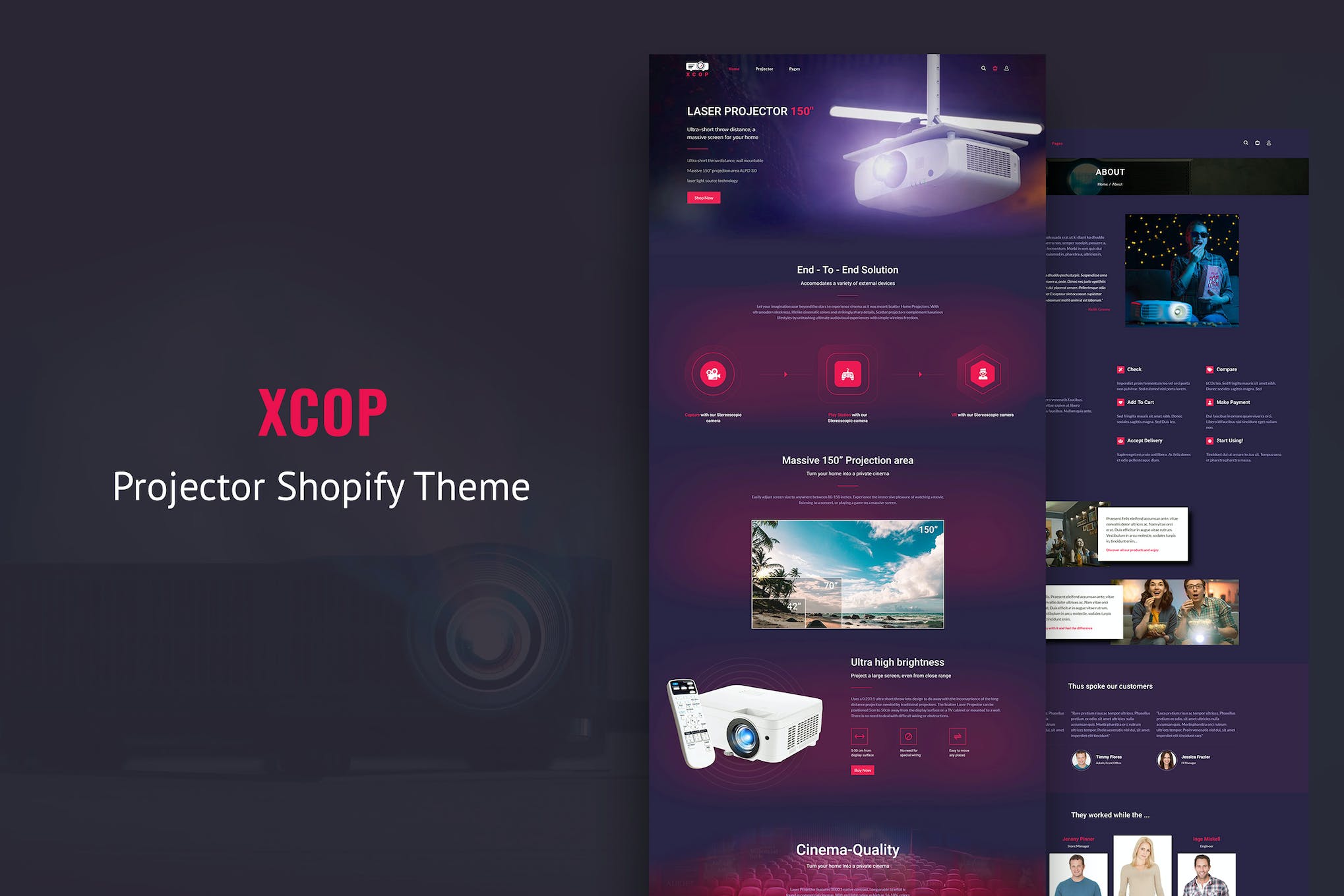 Xcop – One Page Entertainment Shopify Theme