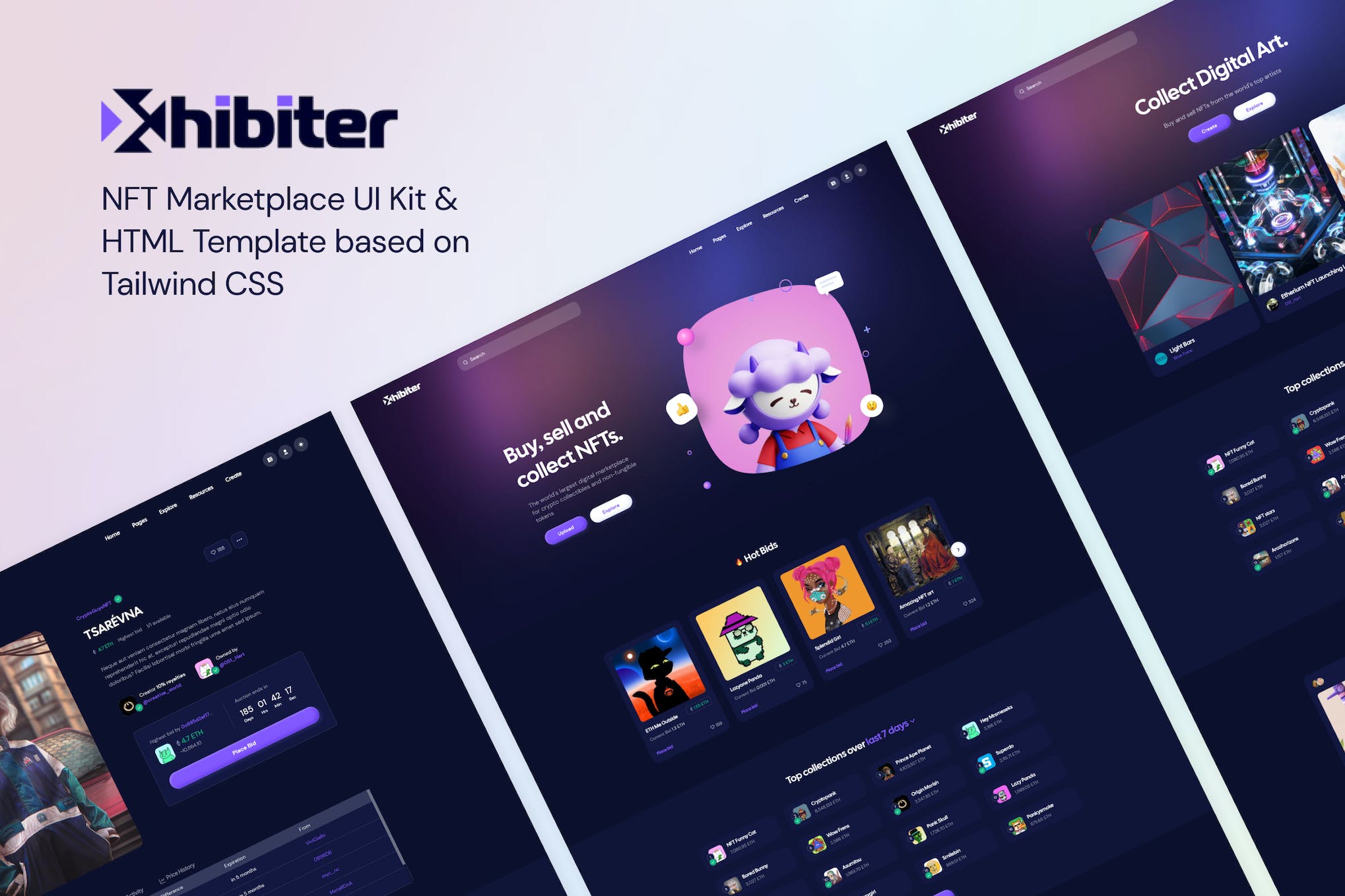 Xhibiter | NFT Marketplace HTML Template