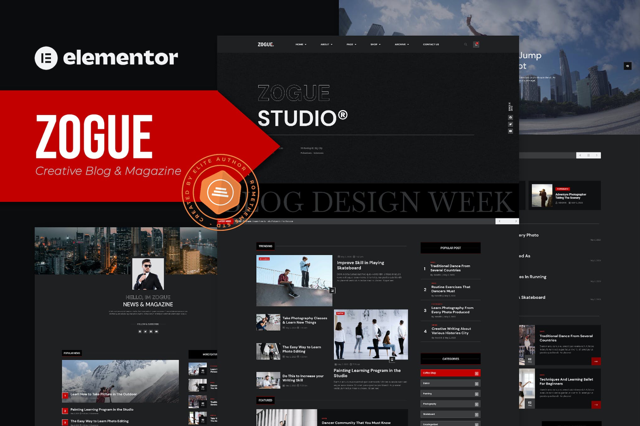 Zogue – Creative Blog & Magazine Elementor Pro Template Kit