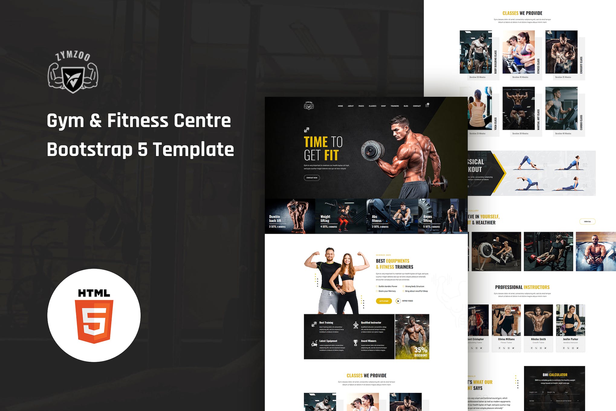 Zymzoo – Gym & Fitness Centre Bootstrap 5 Template