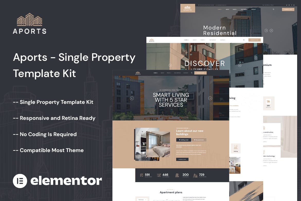 Aports – Single Property Elementor Template Kit