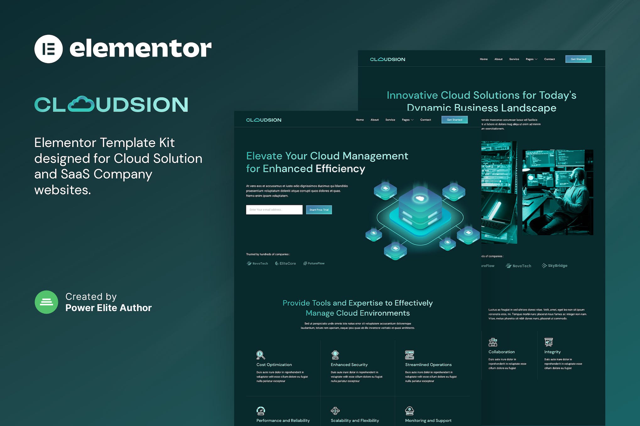 Cloudsion – Cloud Solution & SaaS Company Elementor Template Kit