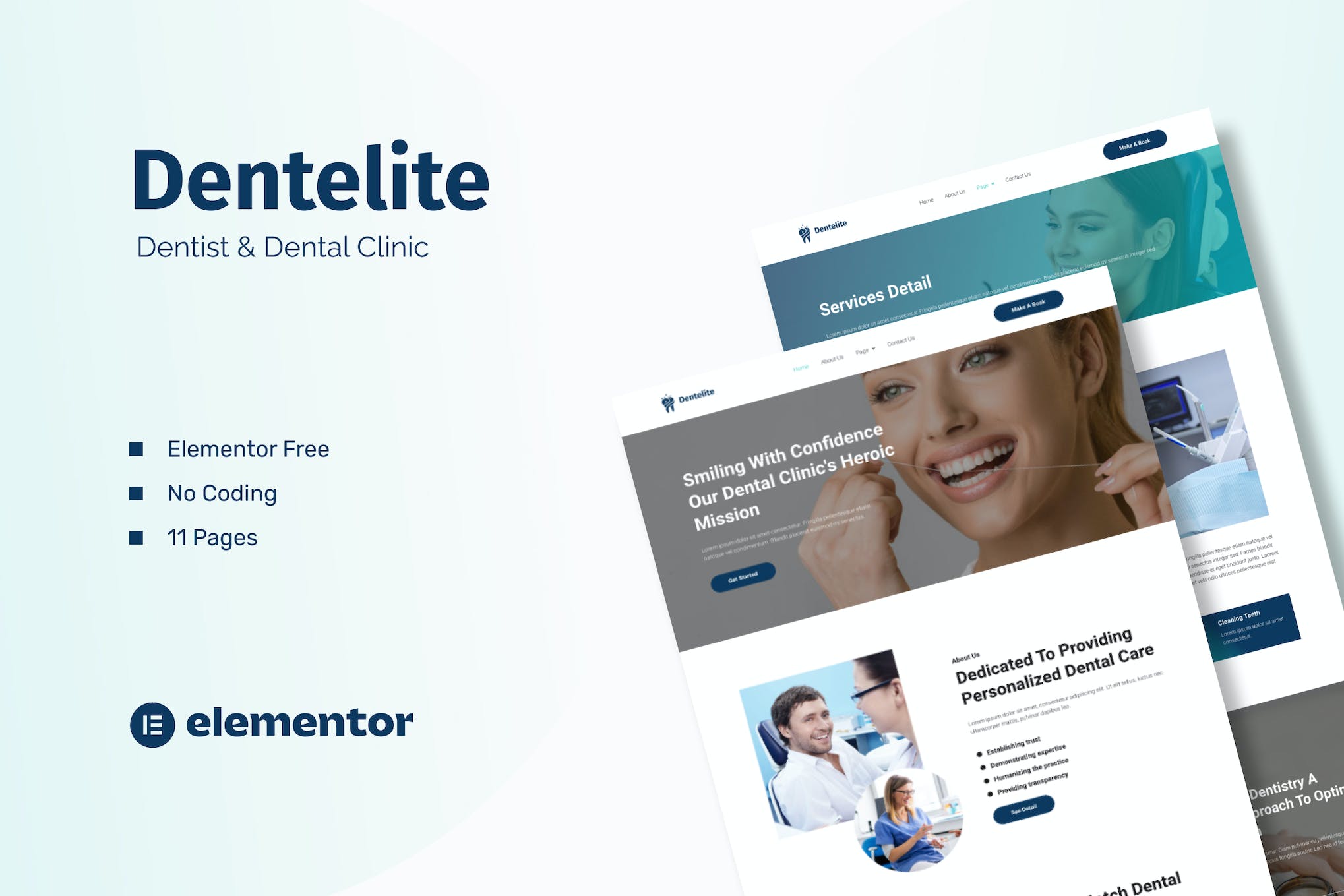 Dentelite – Dentist & Dental Clinic Elementor Template Kit