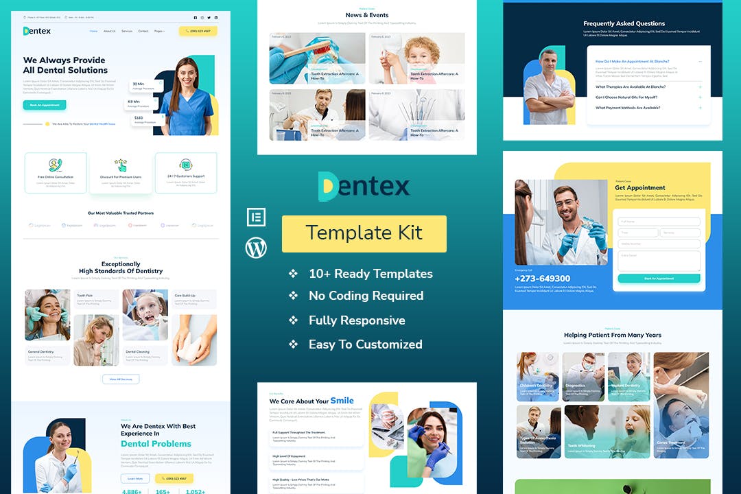 DENTEX – Dentist & Dental Care Elementor Template Kit