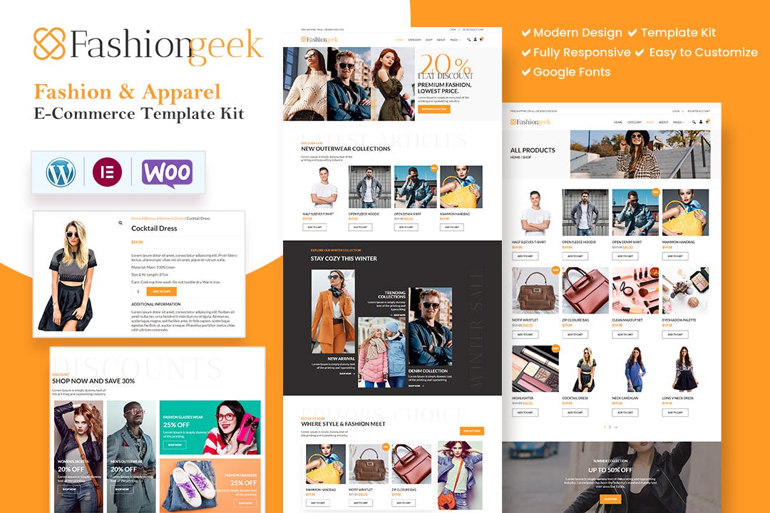 Fashion Geek – WooCommerce Fashion Elementor Template Kit