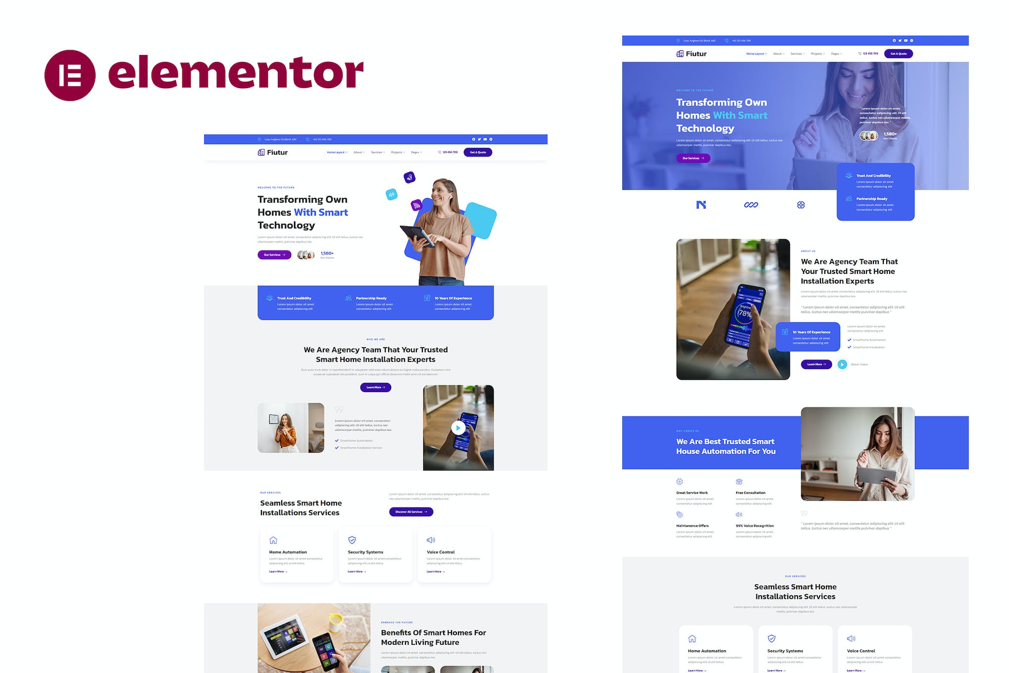 Fiutur – Smarthome Automation Services Elementor Template Kit