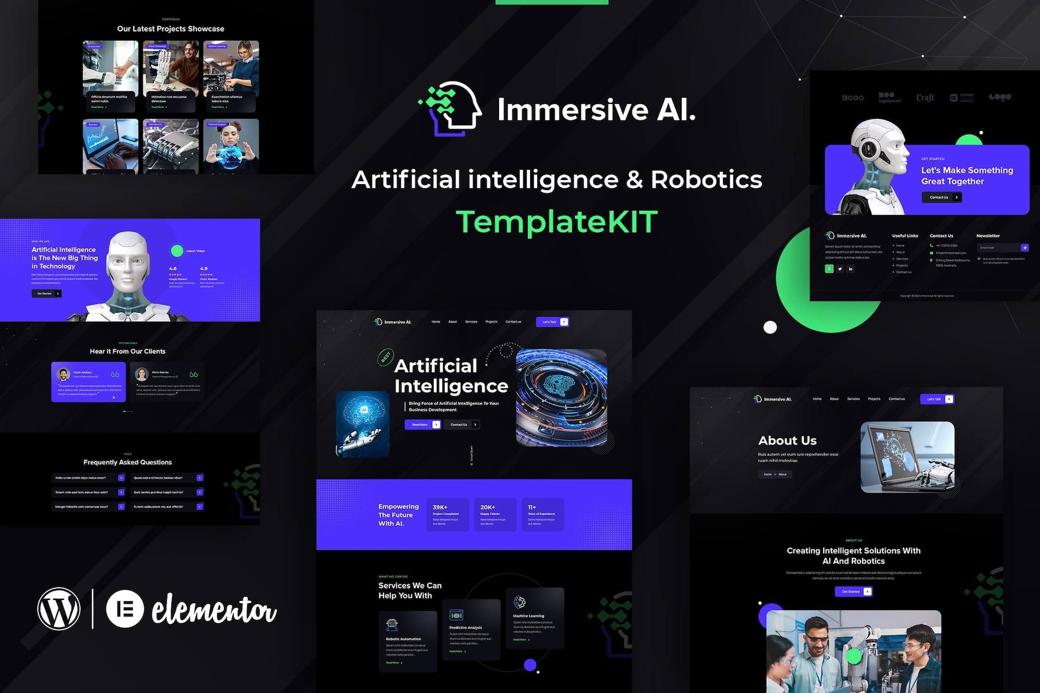 ImmersiveAI – Robotics Elementor Template Kit