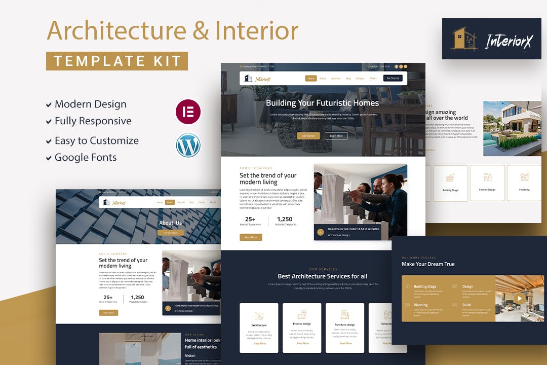 InteriorX – Interior Design Elementor Template Kit